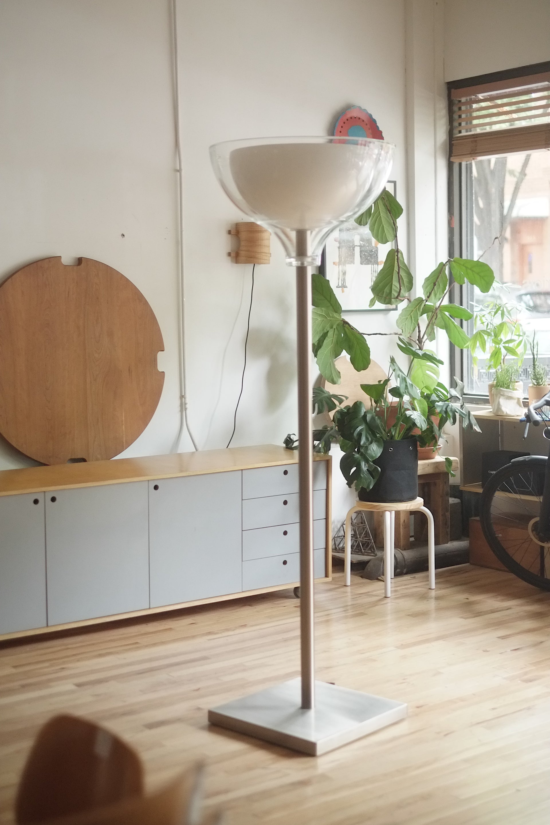 Large Floor Lamp in Double Glass by Antonio Citterio for Flos, 1990s