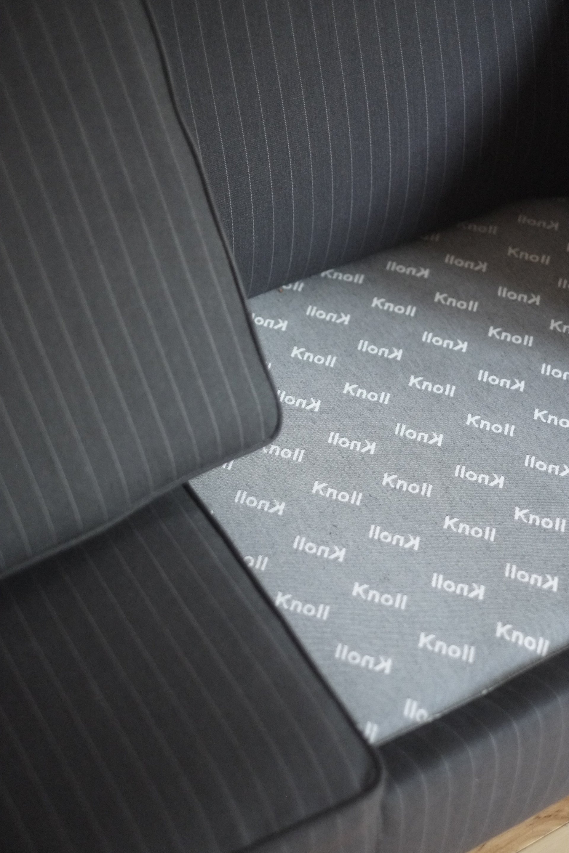 Mies van der Rohe 'Krefeld' Sofa in Navy Pinstripe for Knoll