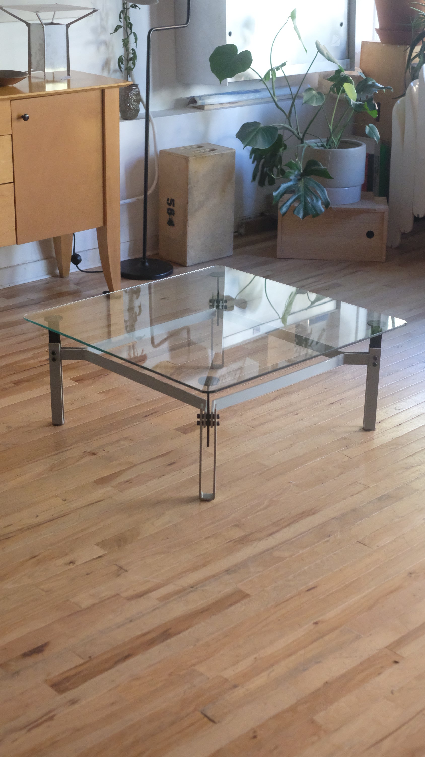 Steel and Glass Coffee Table