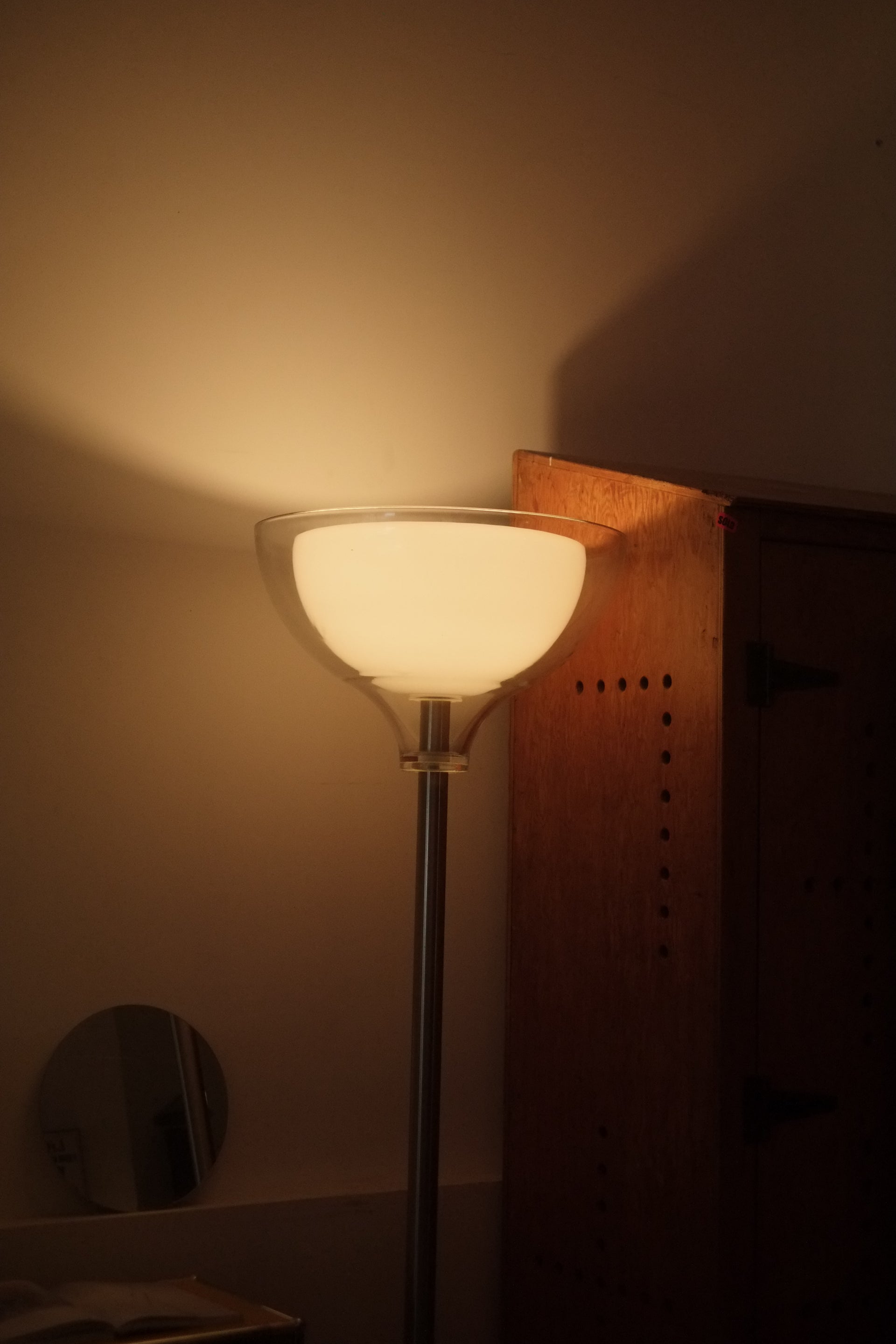 Large Floor Lamp in Double Glass by Antonio Citterio for Flos, 1990s