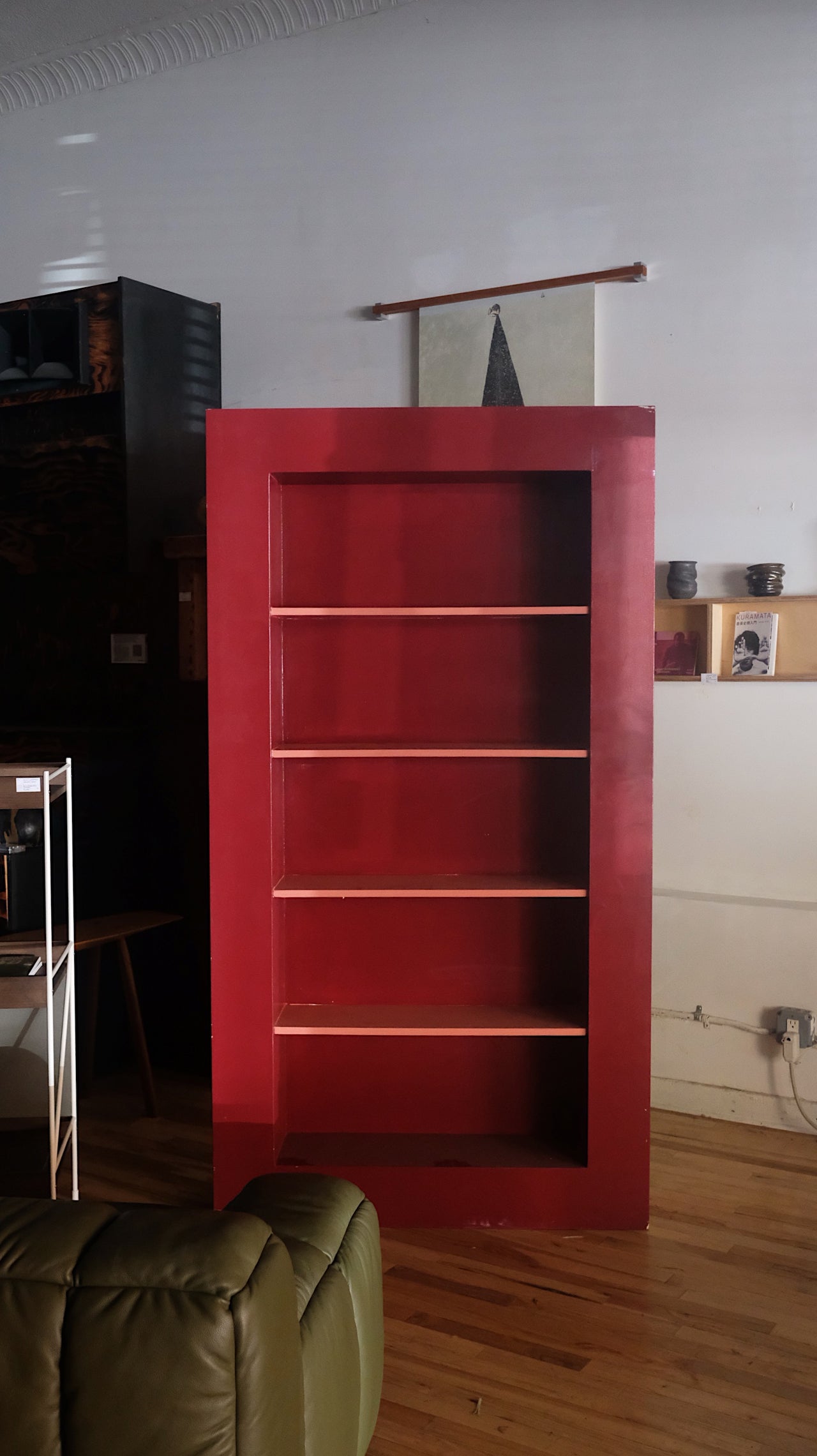 Large Maroon Bookcase