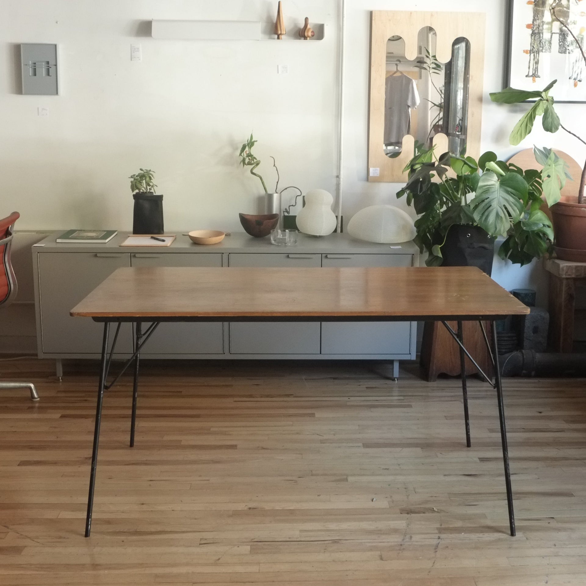 Rare Eames Plywood “Drop Leg” DTM Table Pre 1964