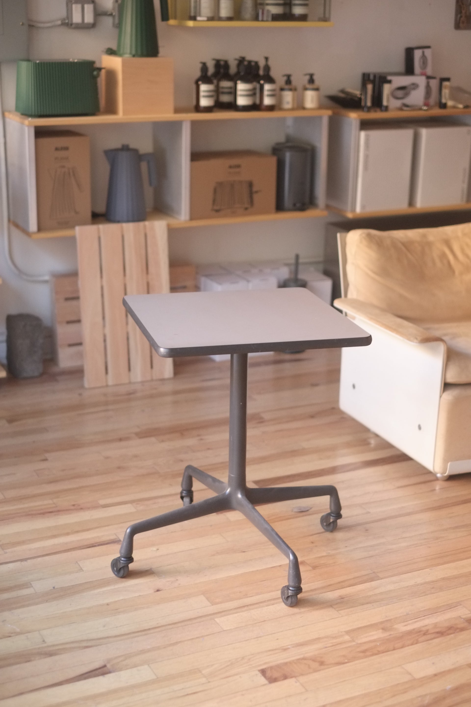 Eames Herman Miller Square Rolling Side Table