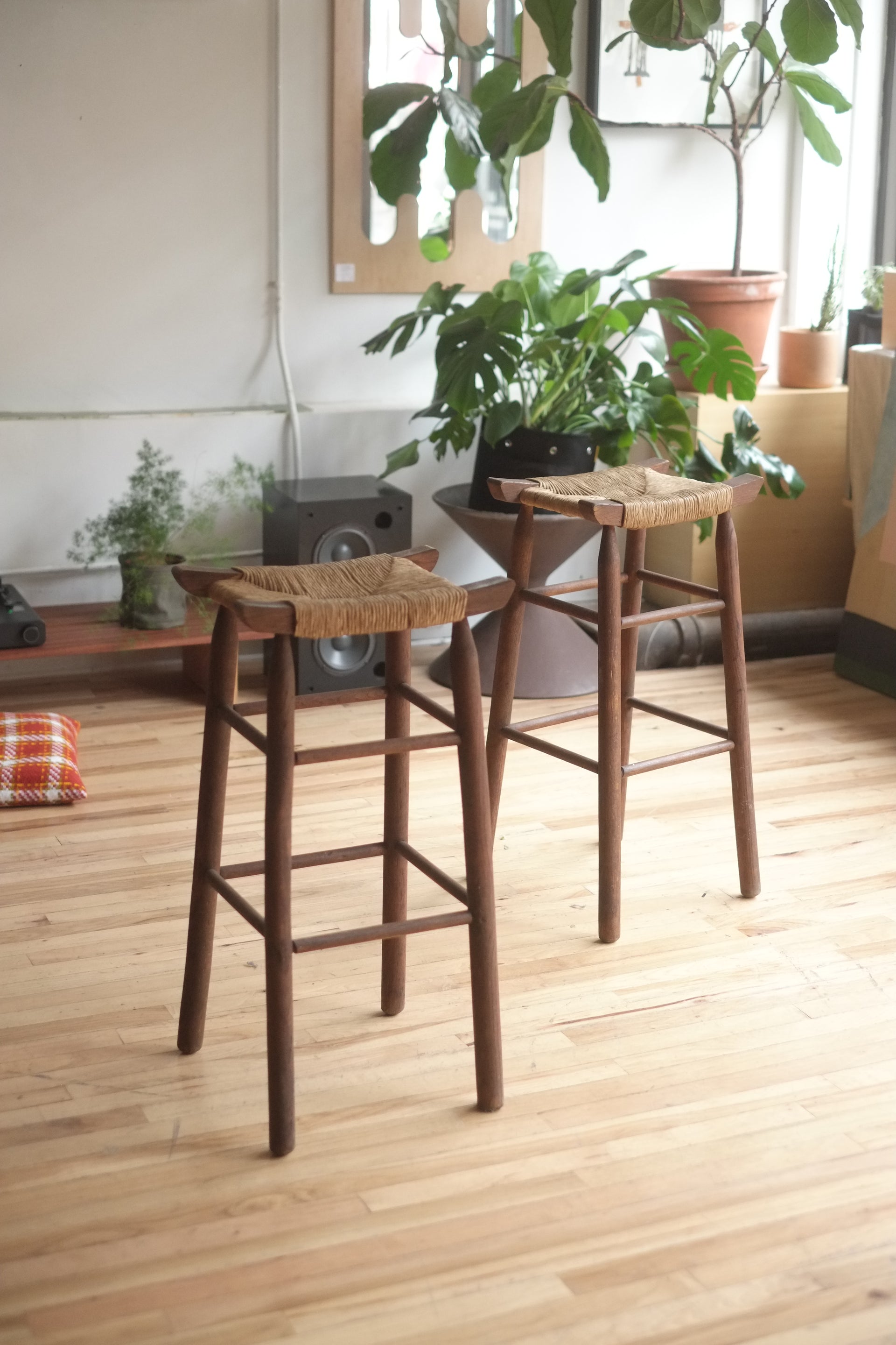 Rattan Counter Stools (Pair)