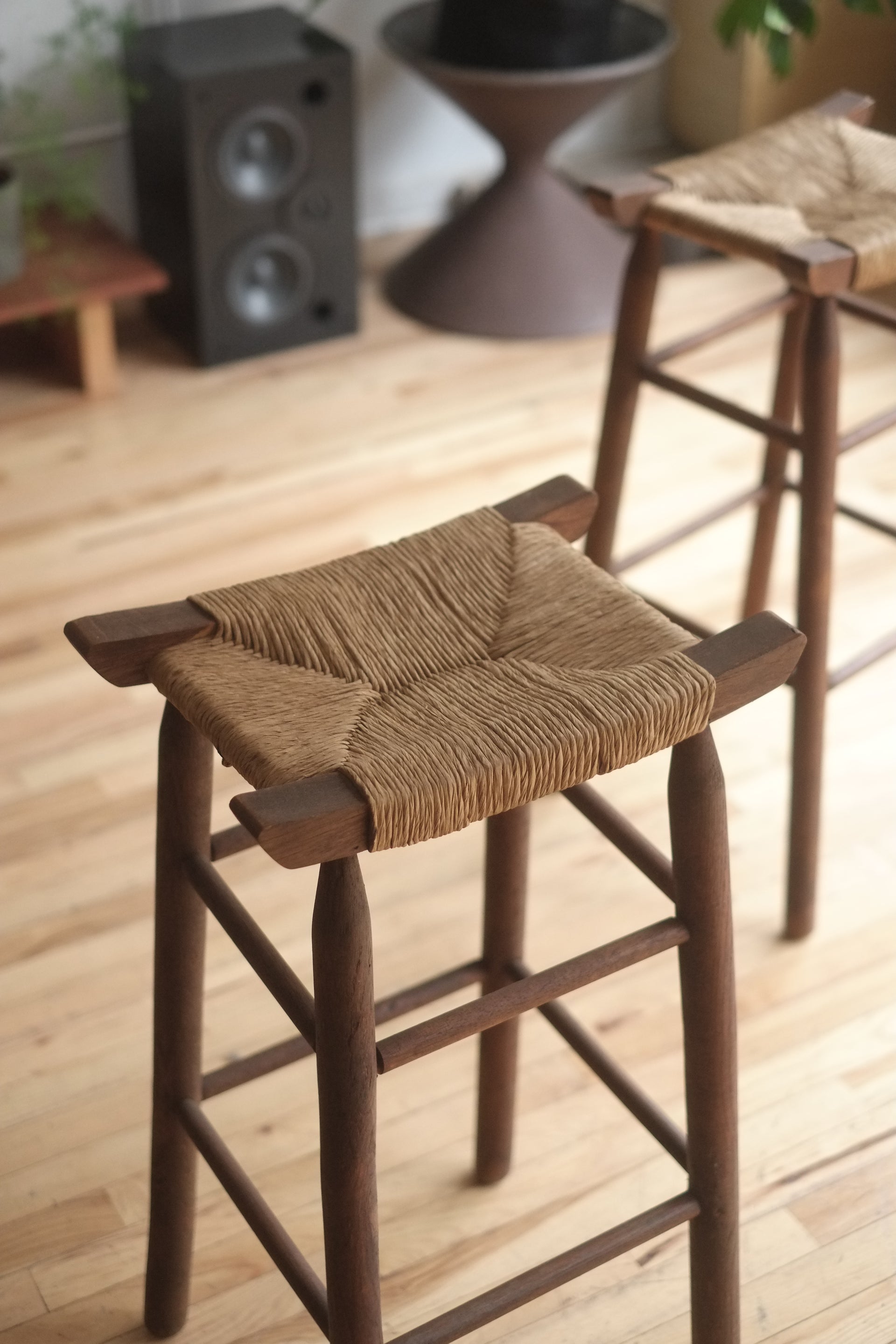 Rattan Counter Stools (Pair)