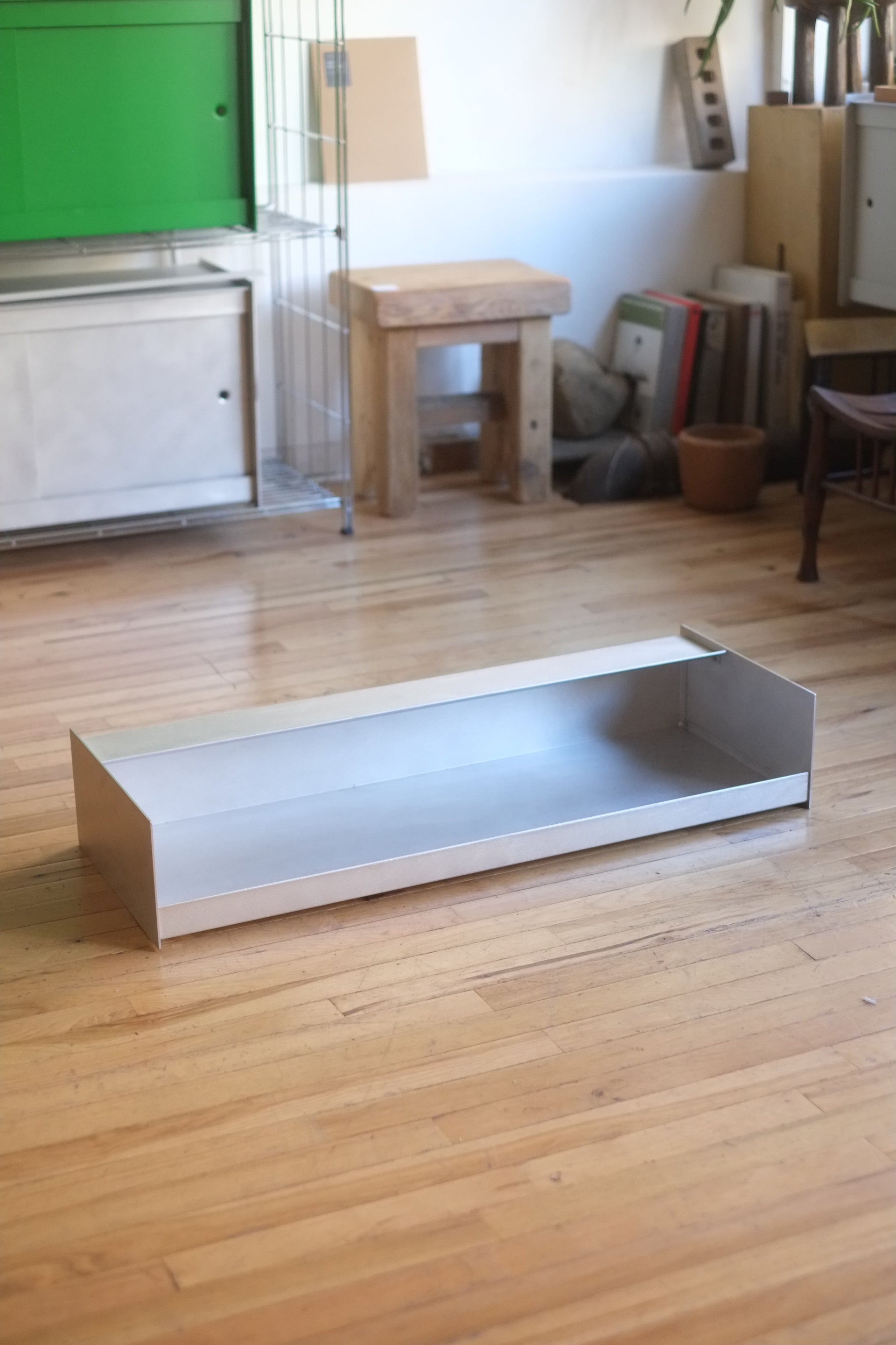 UTIL x Jak Shoe Rack in Brushed Aluminum (Floor Model)