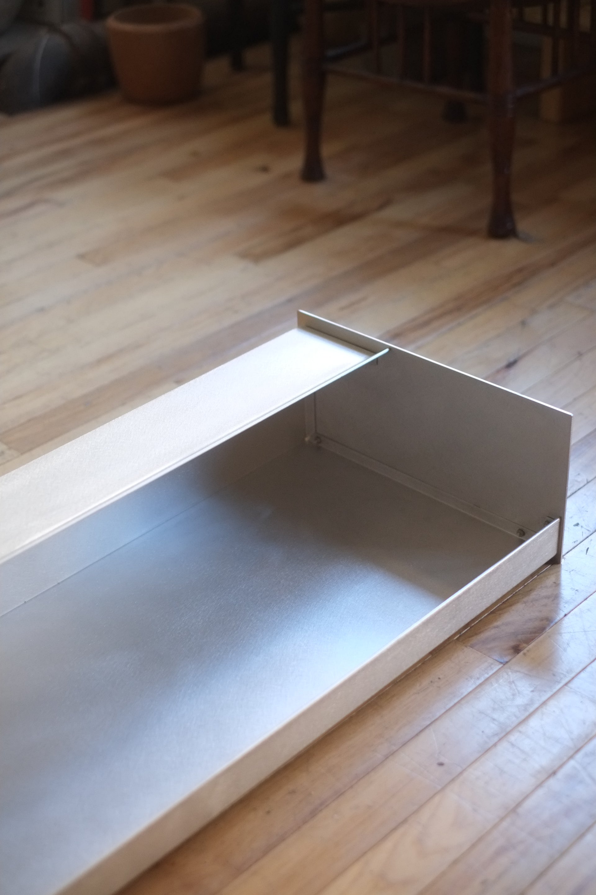 UTIL x Jak Shoe Rack in Brushed Aluminum (Floor Model)