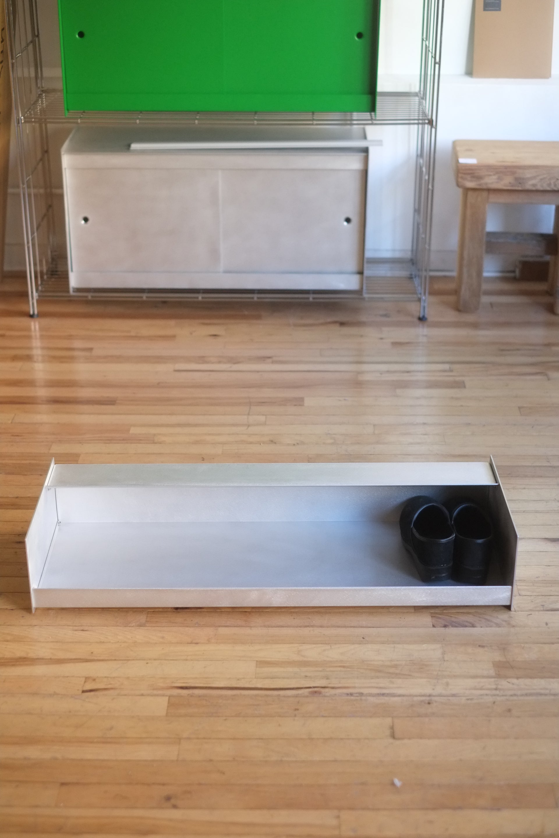 UTIL x Jak Shoe Rack in Brushed Aluminum (Floor Model)