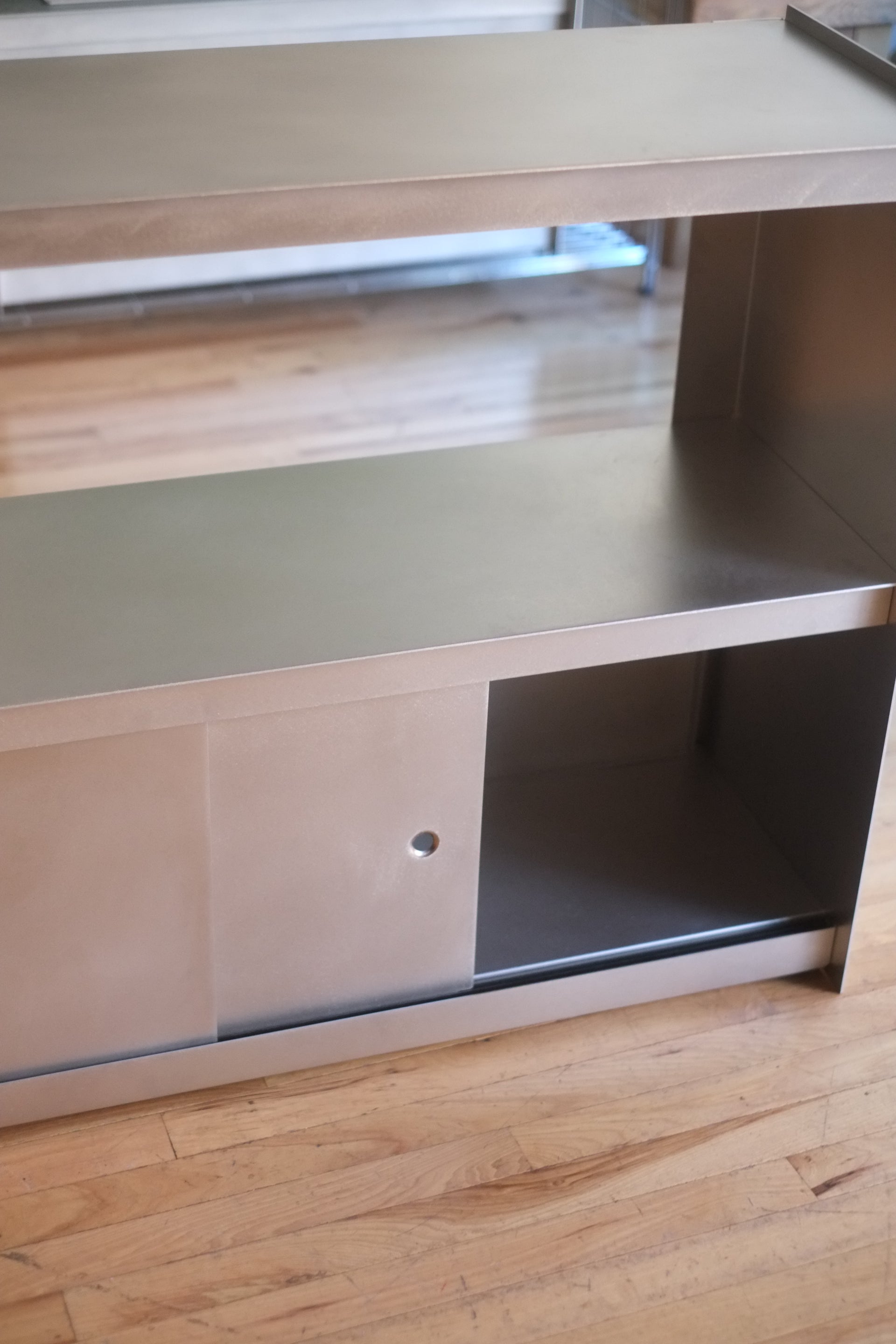 Plié Sideboard w/ Sliding Doors 120cm / 47in (Brushed Aluminum) (Floor Model)