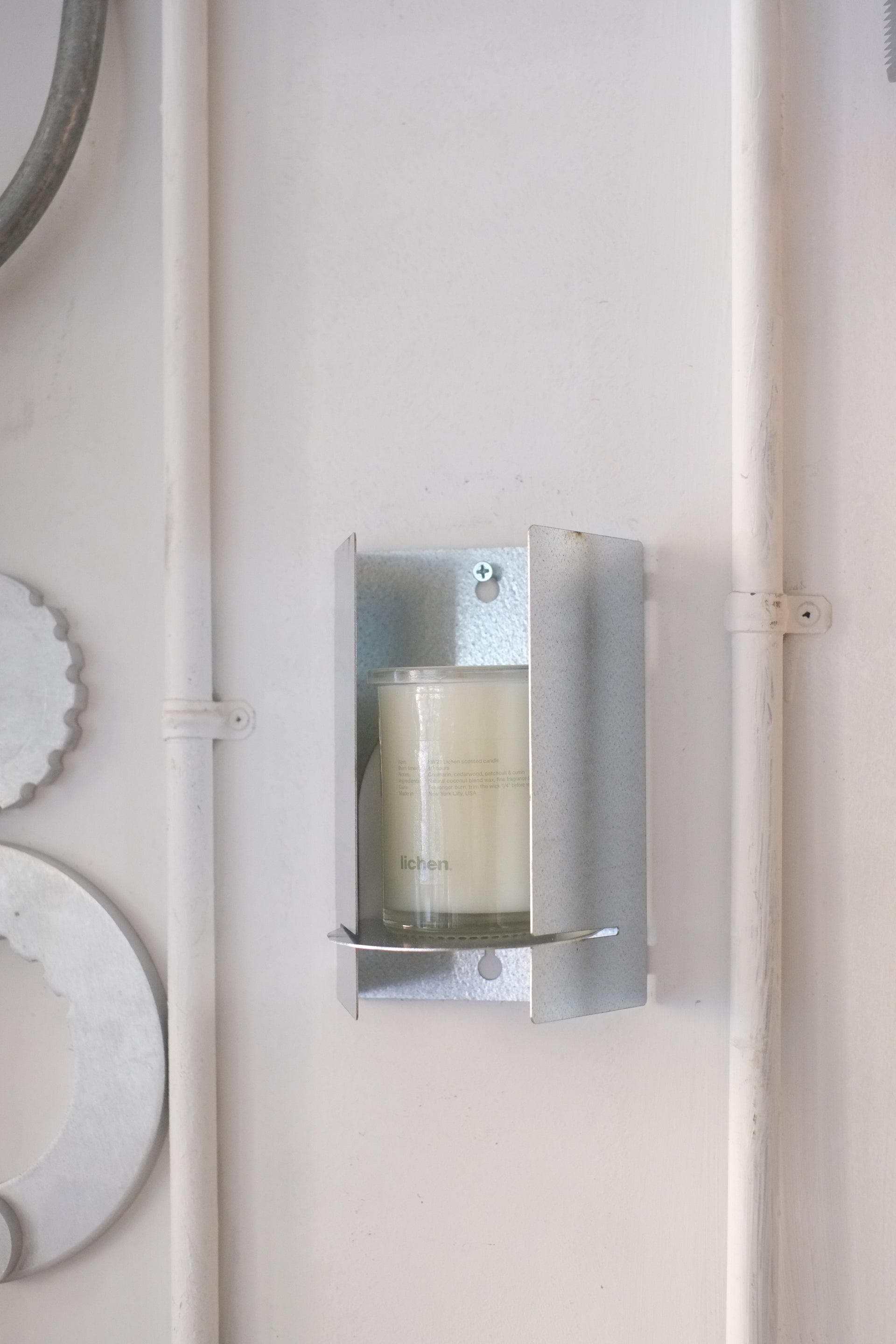 Galvanized Wall Candle Holder