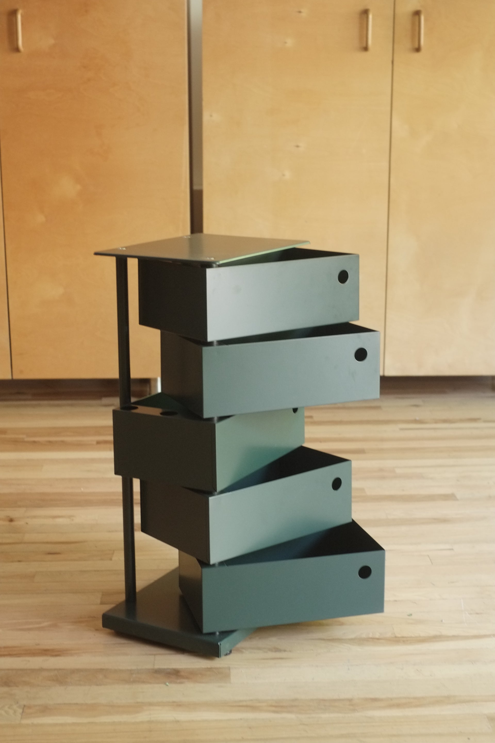 5-Drawer Pivot Cabinet (Midnight Green)