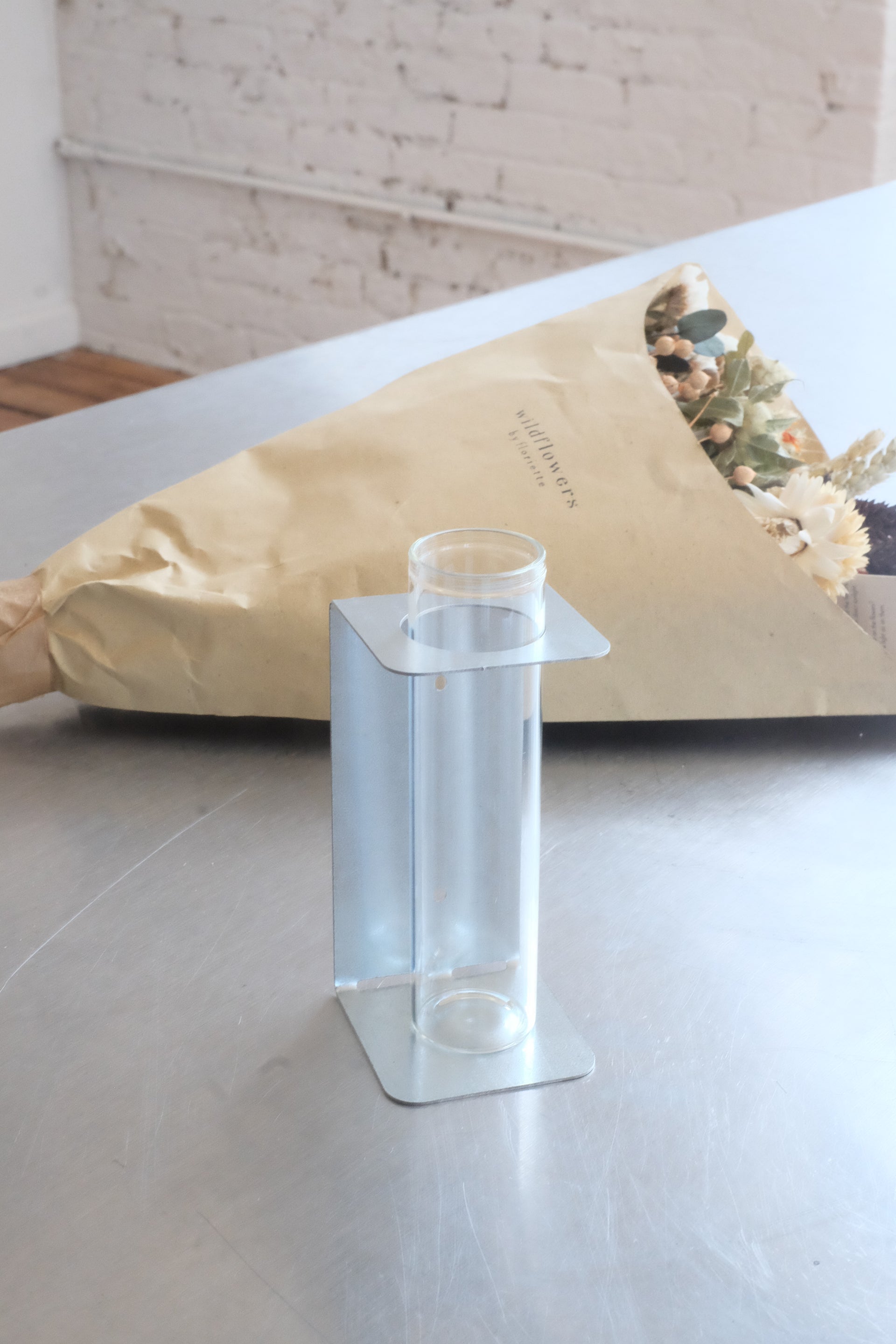 Galvanized Wall Bud Vase