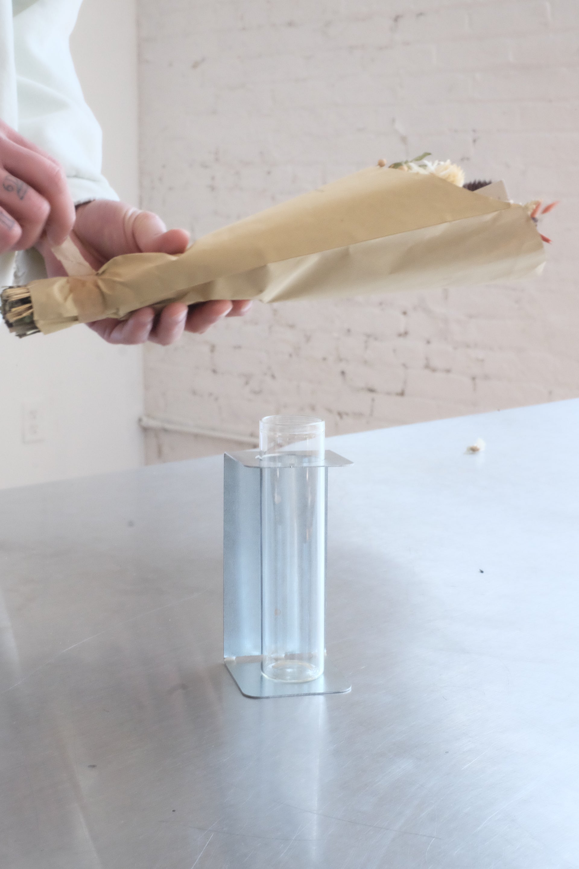 Galvanized Wall Bud Vase