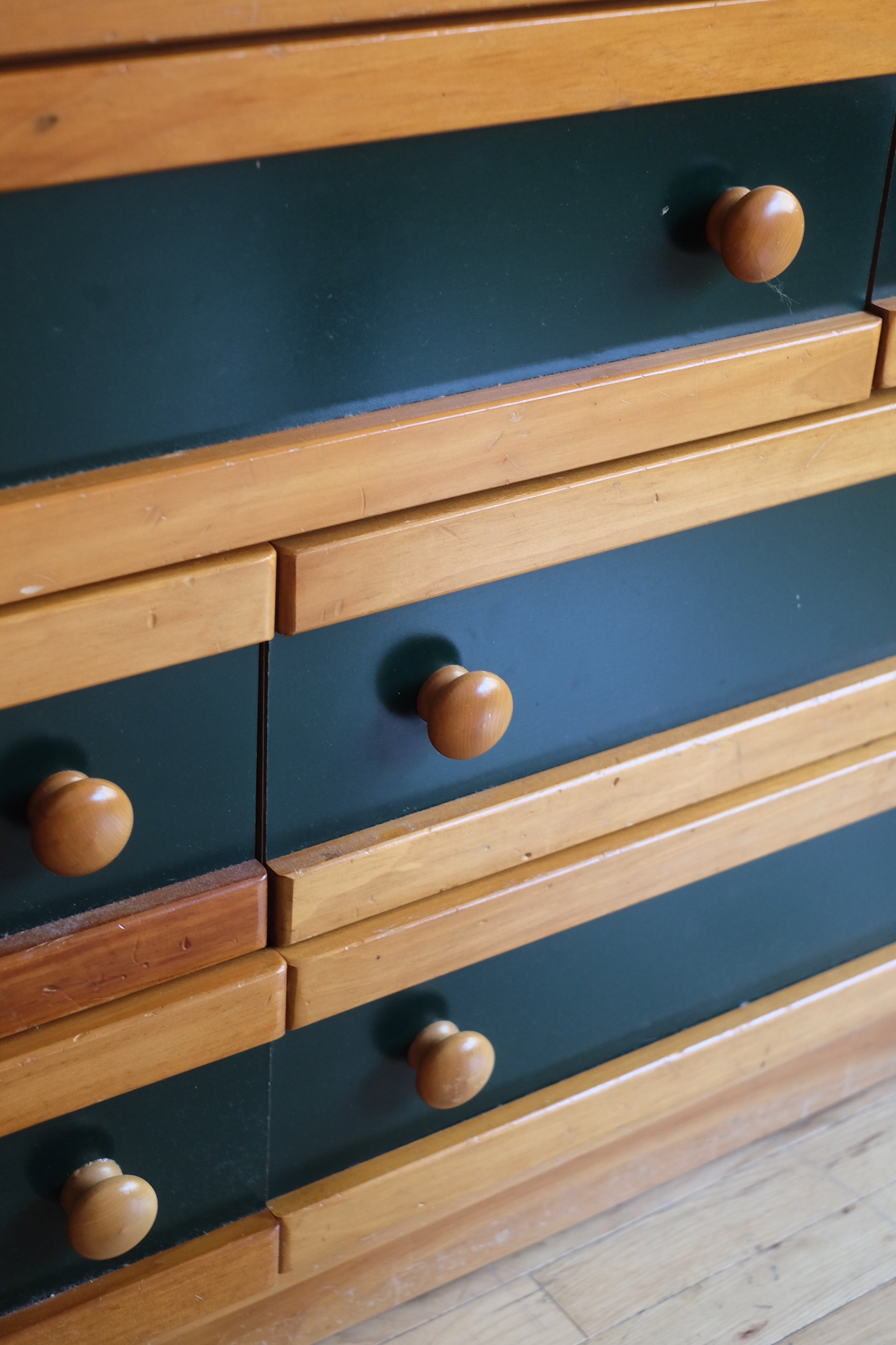 Green Paneled Wood Dresser
