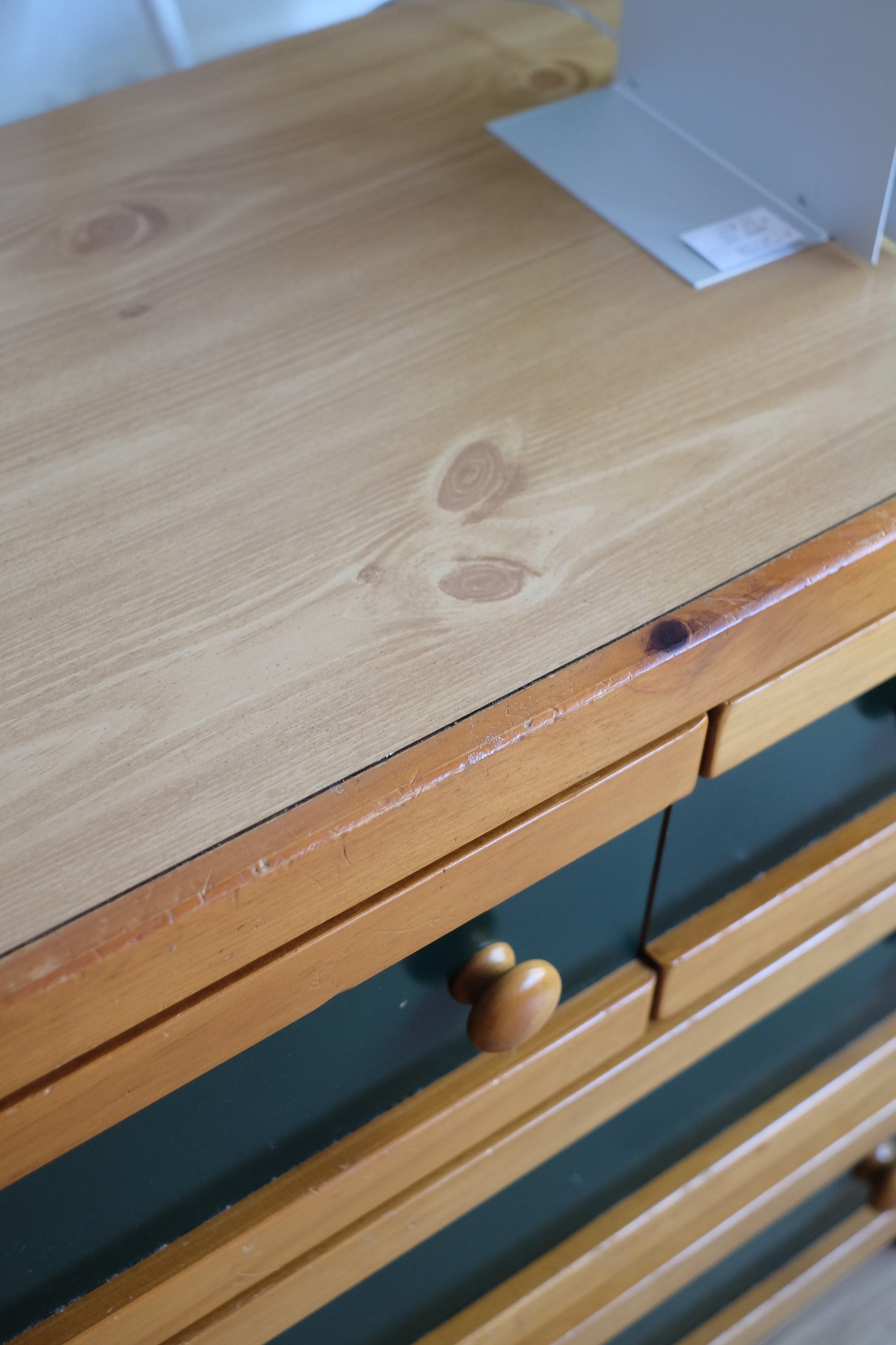Green Paneled Wood Dresser