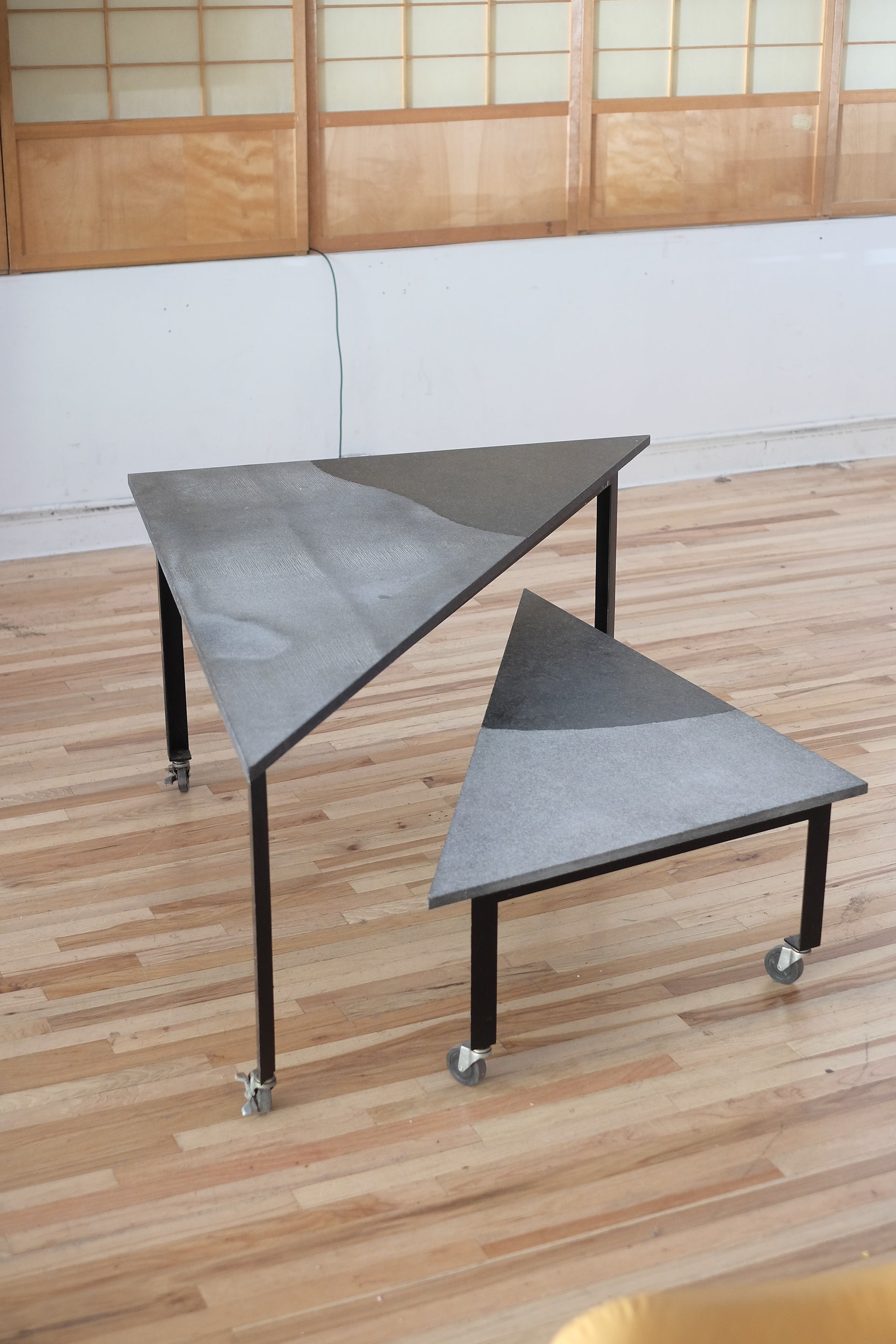 Granite and Iron Desk and Coffee Table by Rei Kawakubo for Comme Des Garcon by Pallucco c.1985 (sold separately)