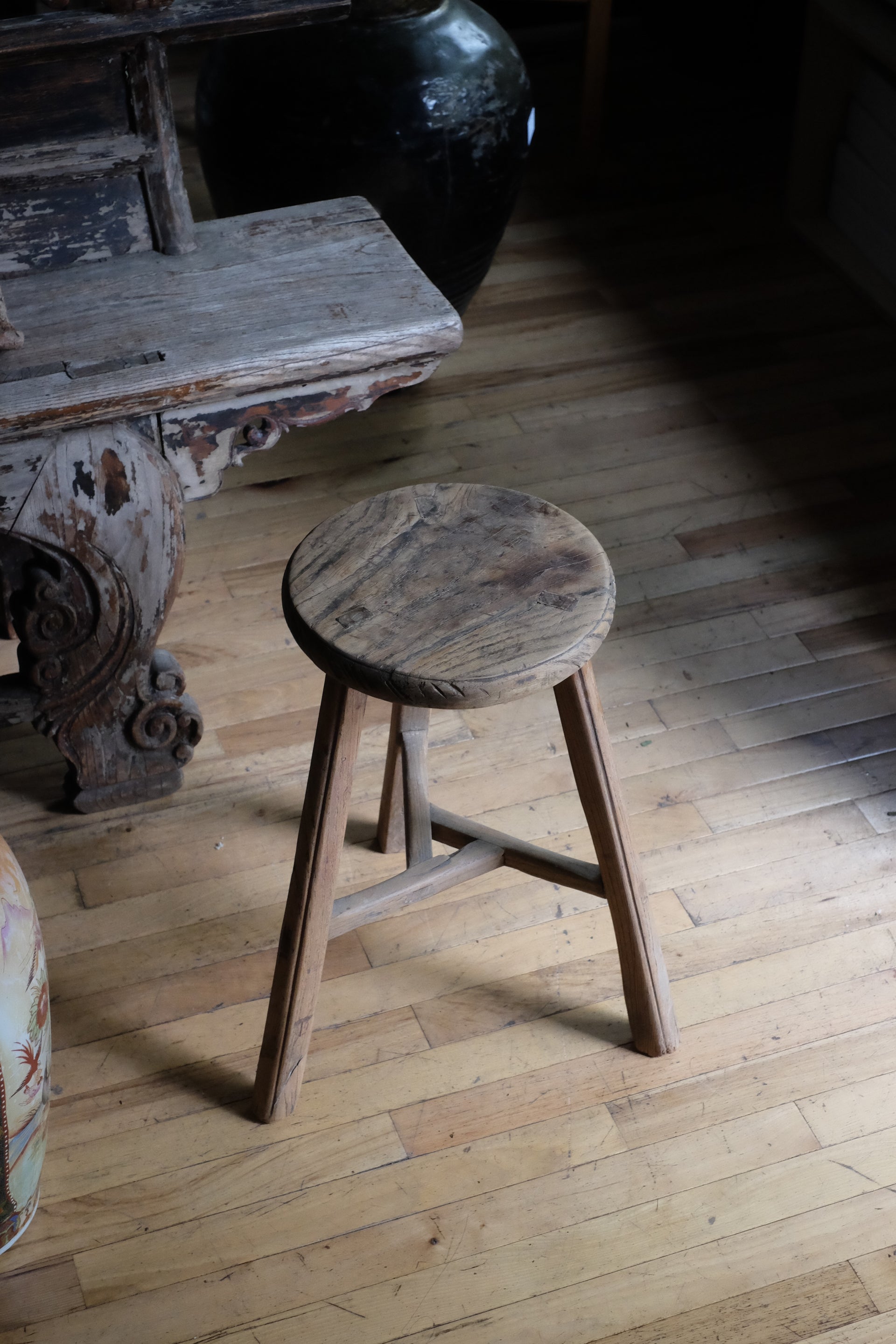 Tripod Wooden Stool