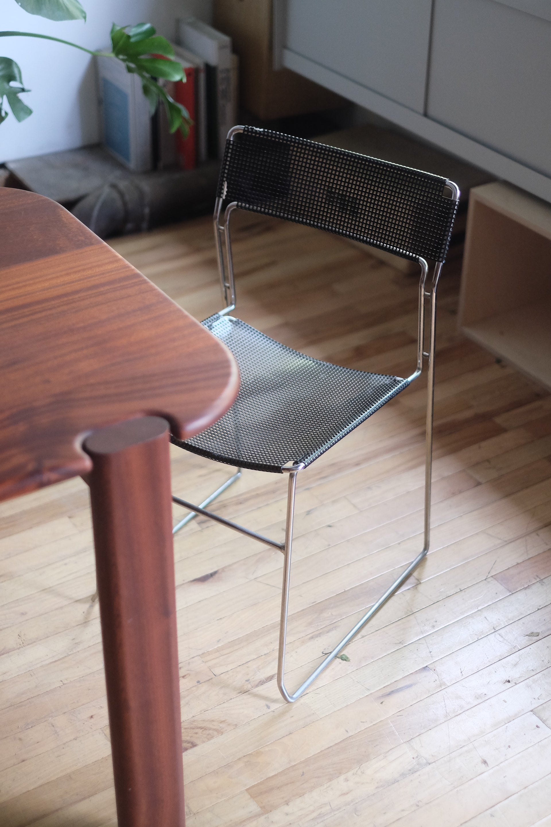 Perforated Chrome & Steel Chairs by Niels Jorgen Haugesen for Magis