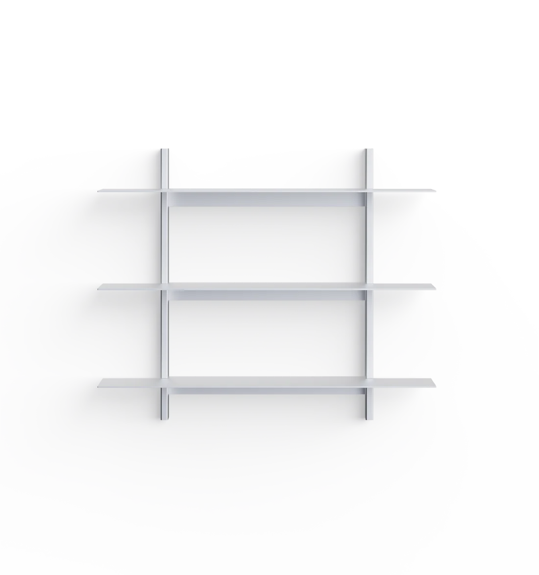 Plié Brushed Aluminum Wall Shelf 3 90cm / 35.5in