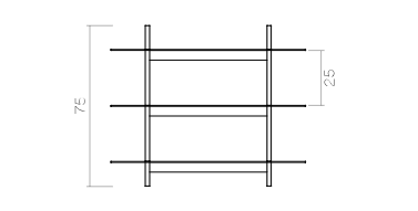Plié Wall Shelves 3 70cm / 27.5" (Multiple Colors)