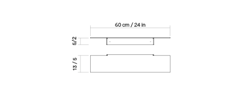 Plié Single Shelf 60cm / 24in (Multiple Colors)