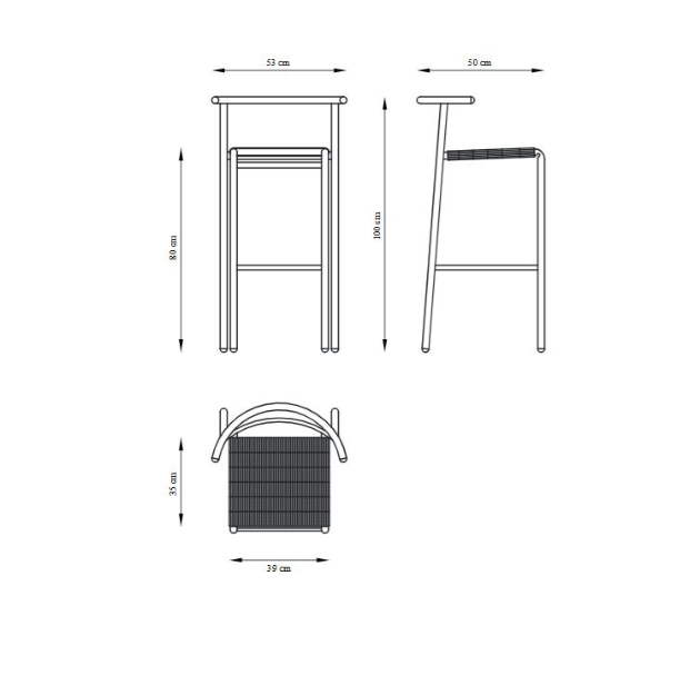 ‘PS213’ CAFÉ Bar Stools by Philippe Starck for Baleri (pair)