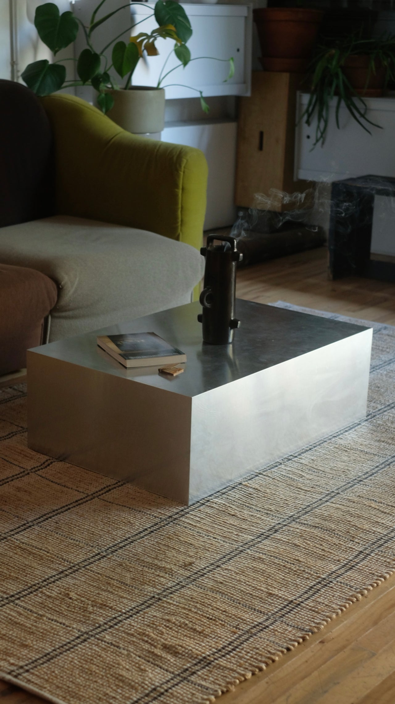 Steel coffee table