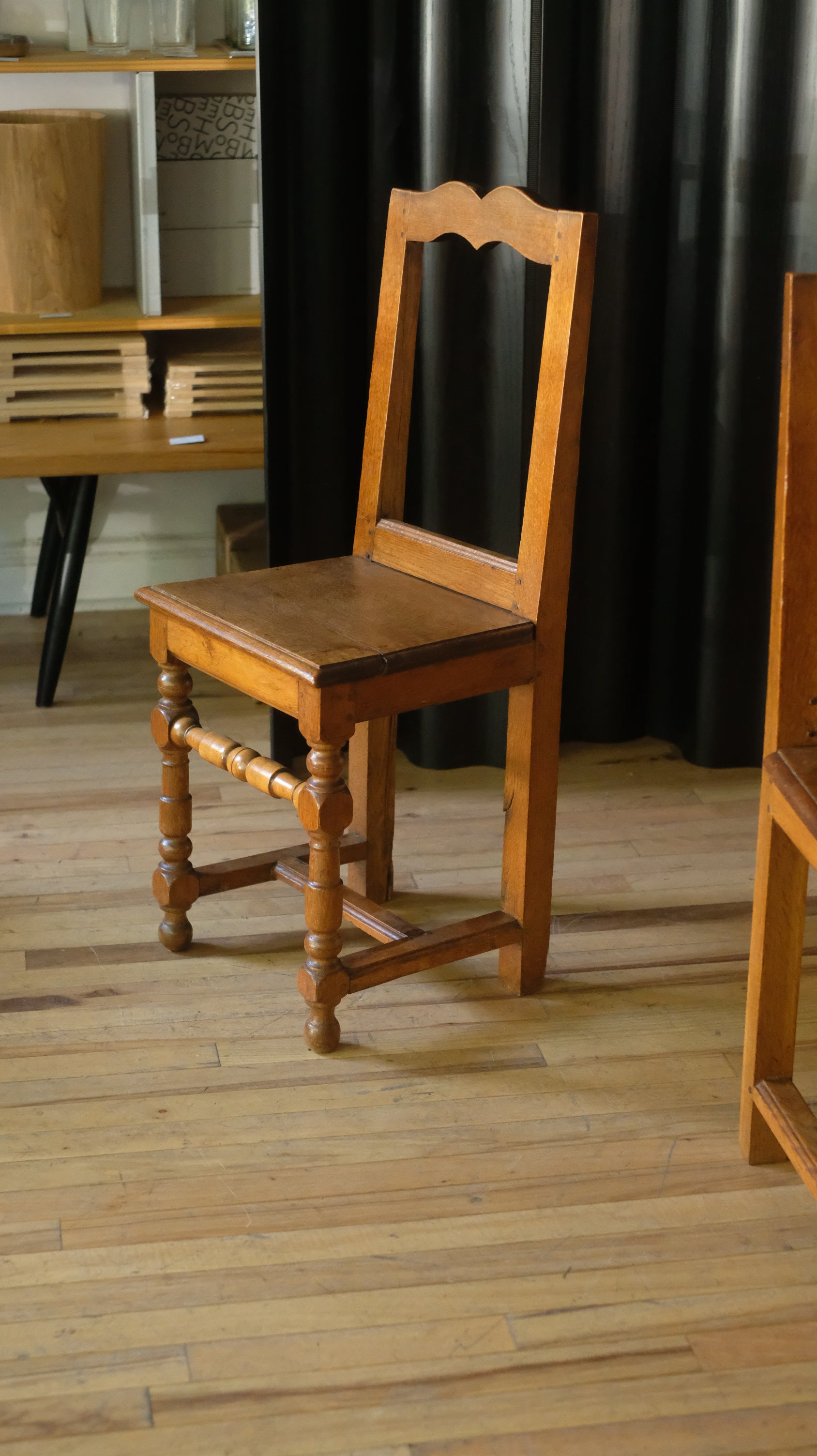 French Oak Nun's Chairs