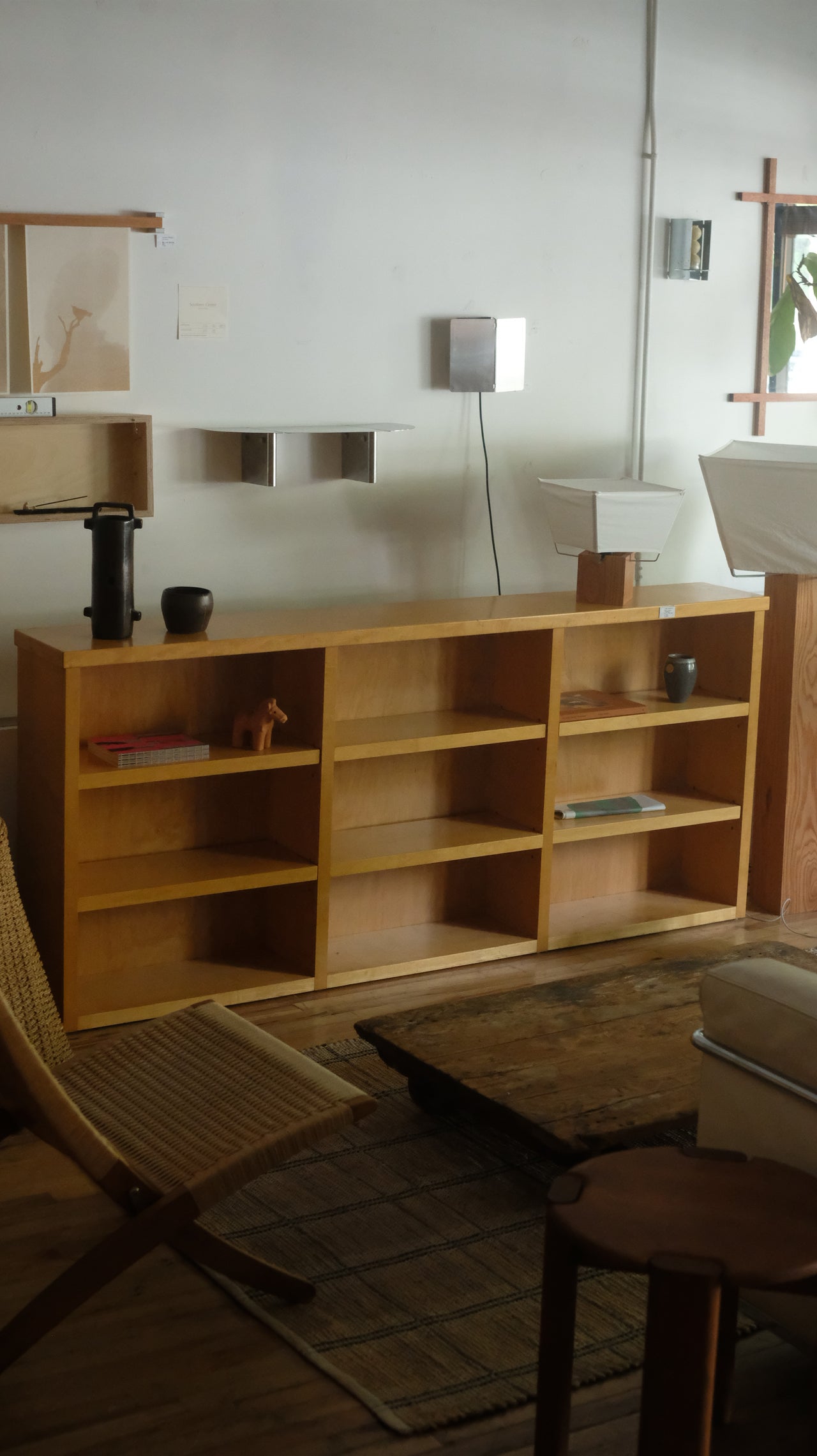 Long Plywood Book Shelf
