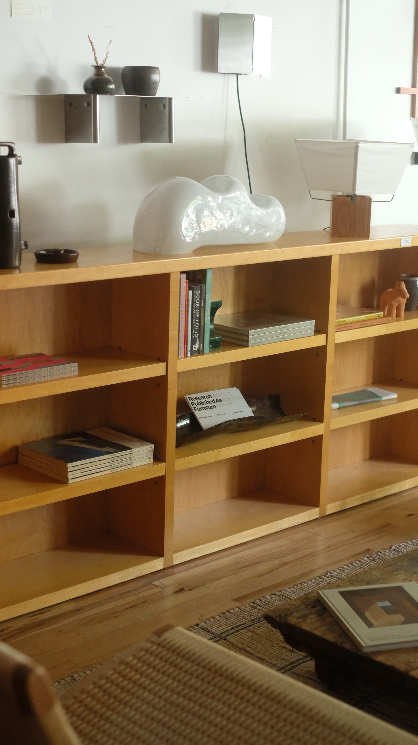 Long Plywood Book Shelf