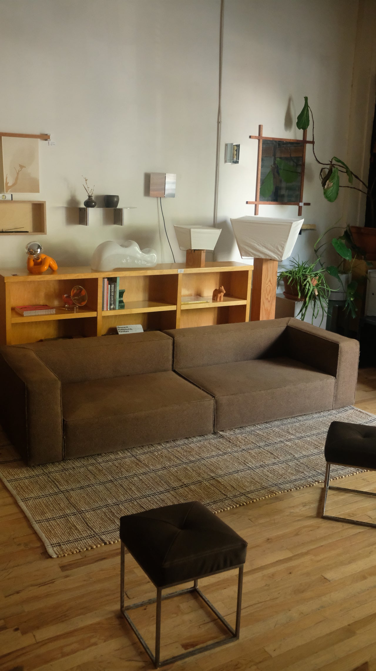Low profile felt/wool sofa