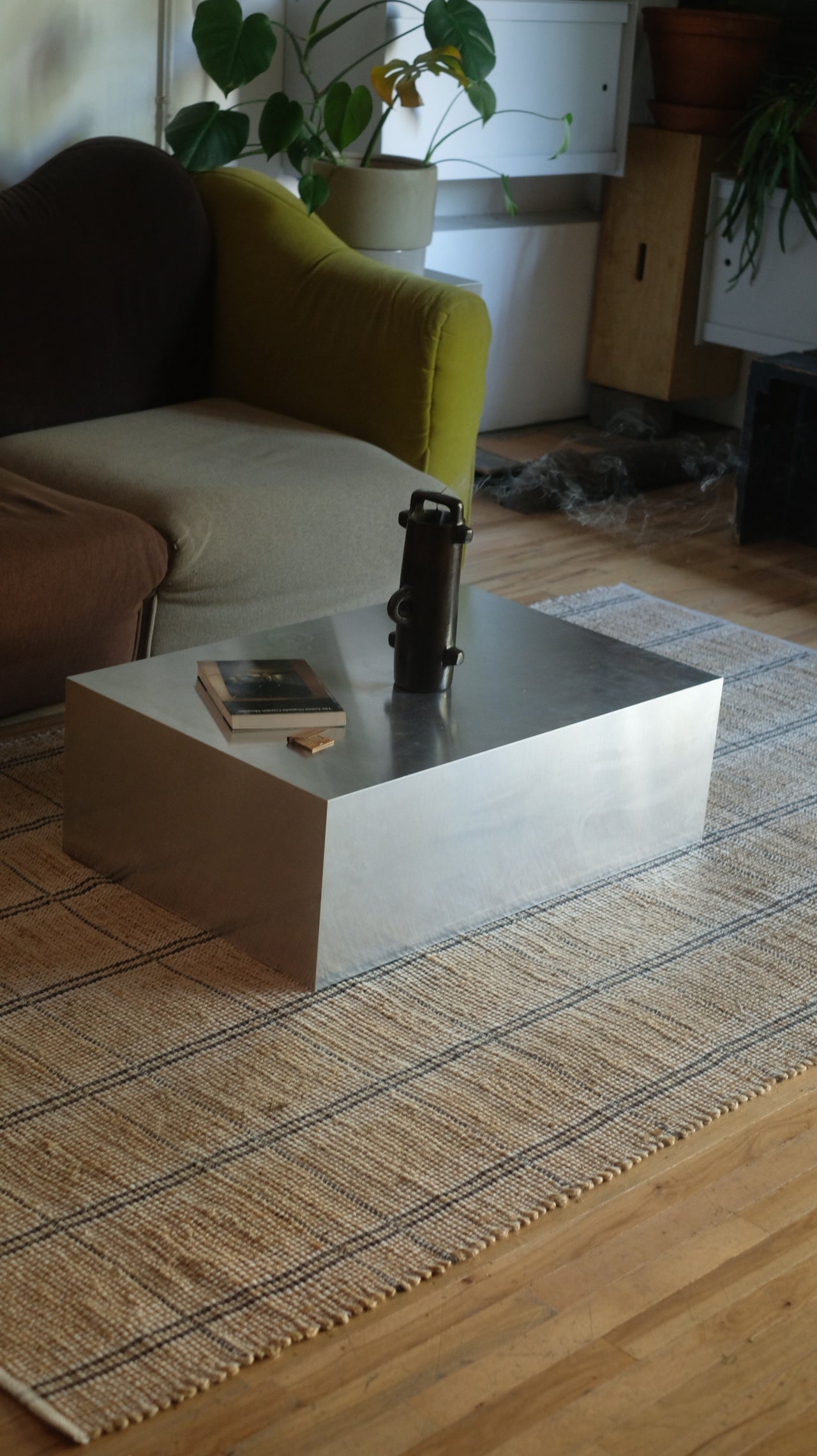 Steel coffee table
