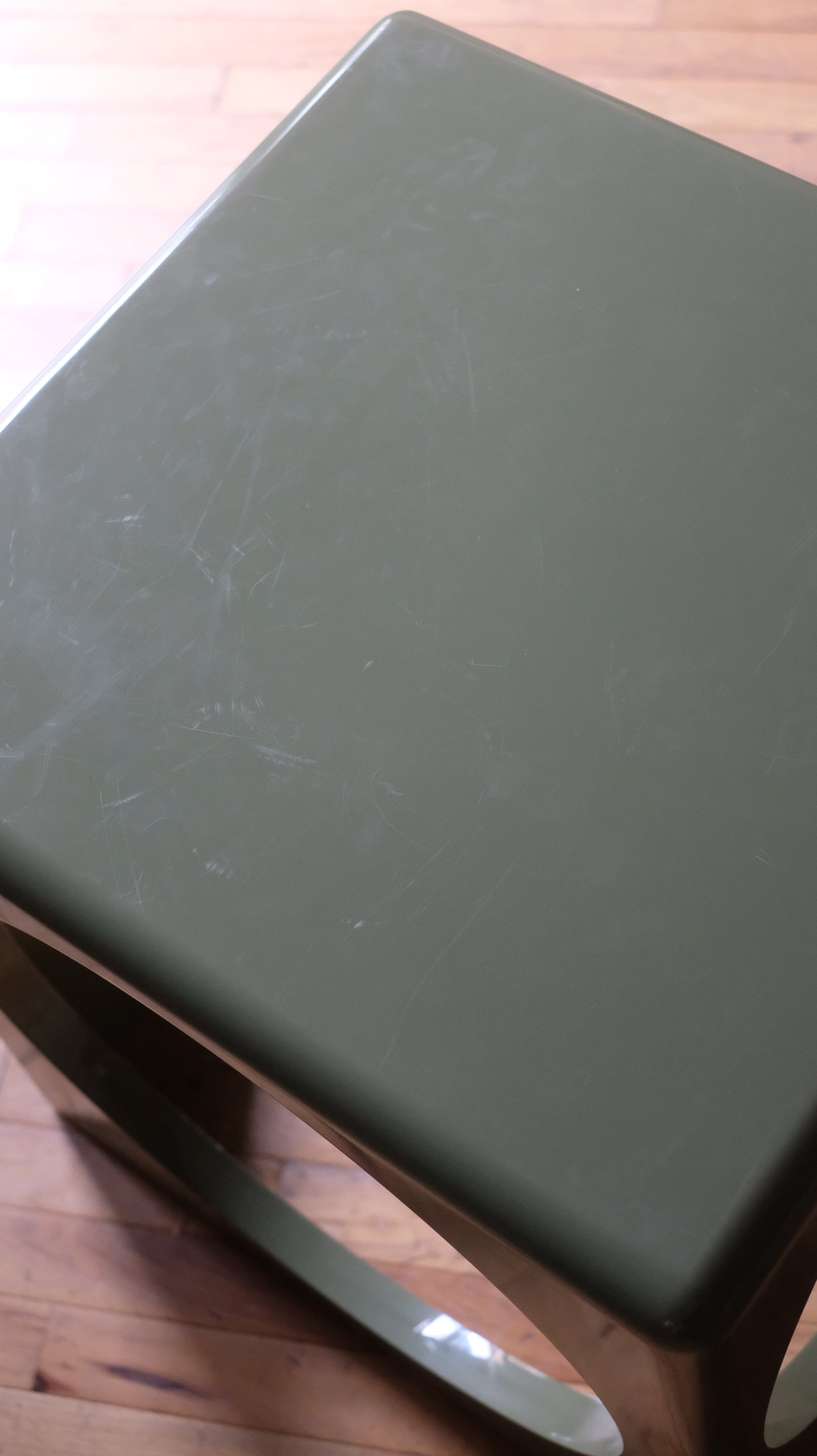 Lacquered Circular Cutout Side Table