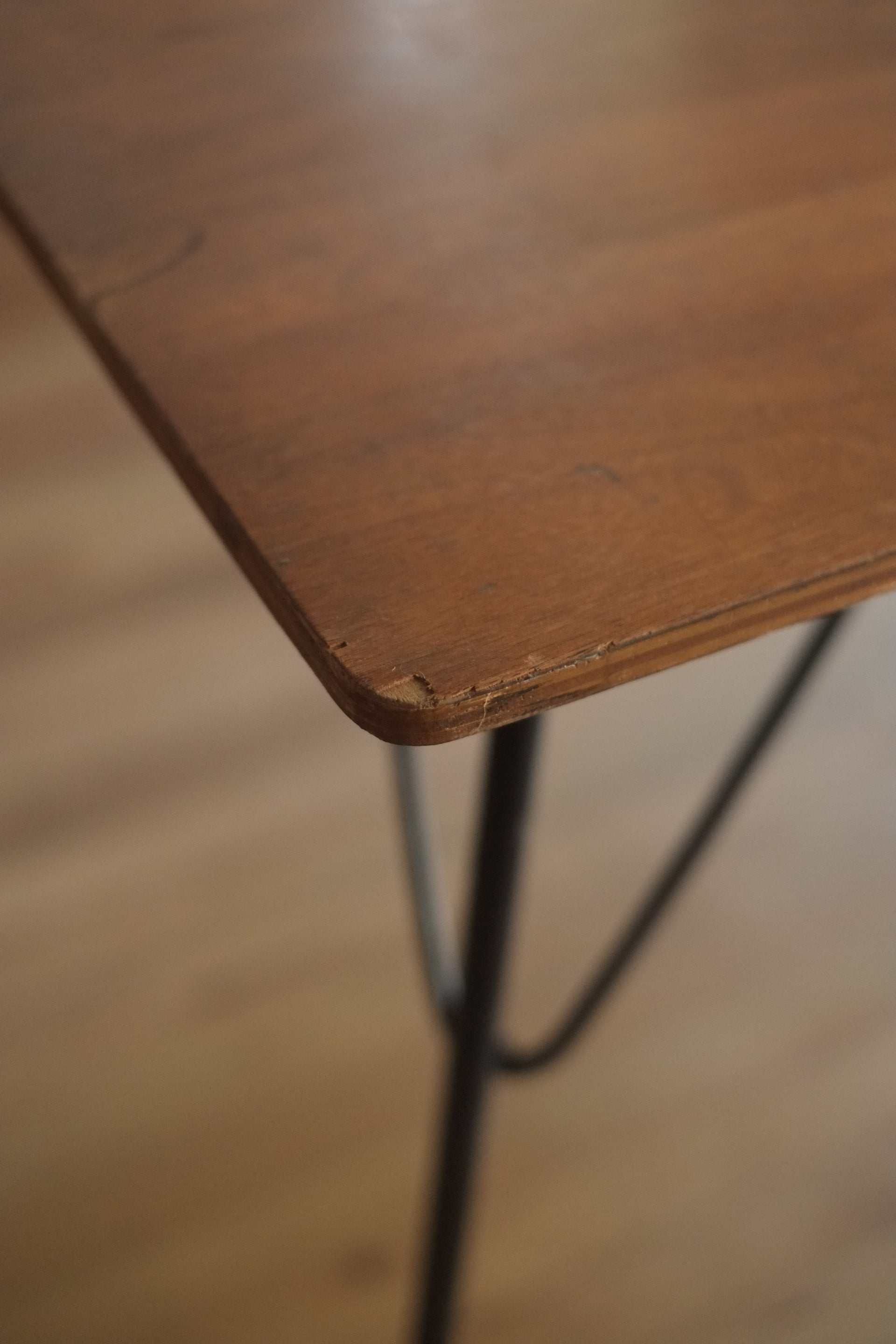 Rare Eames Plywood “Drop Leg” DTM Table Pre 1964
