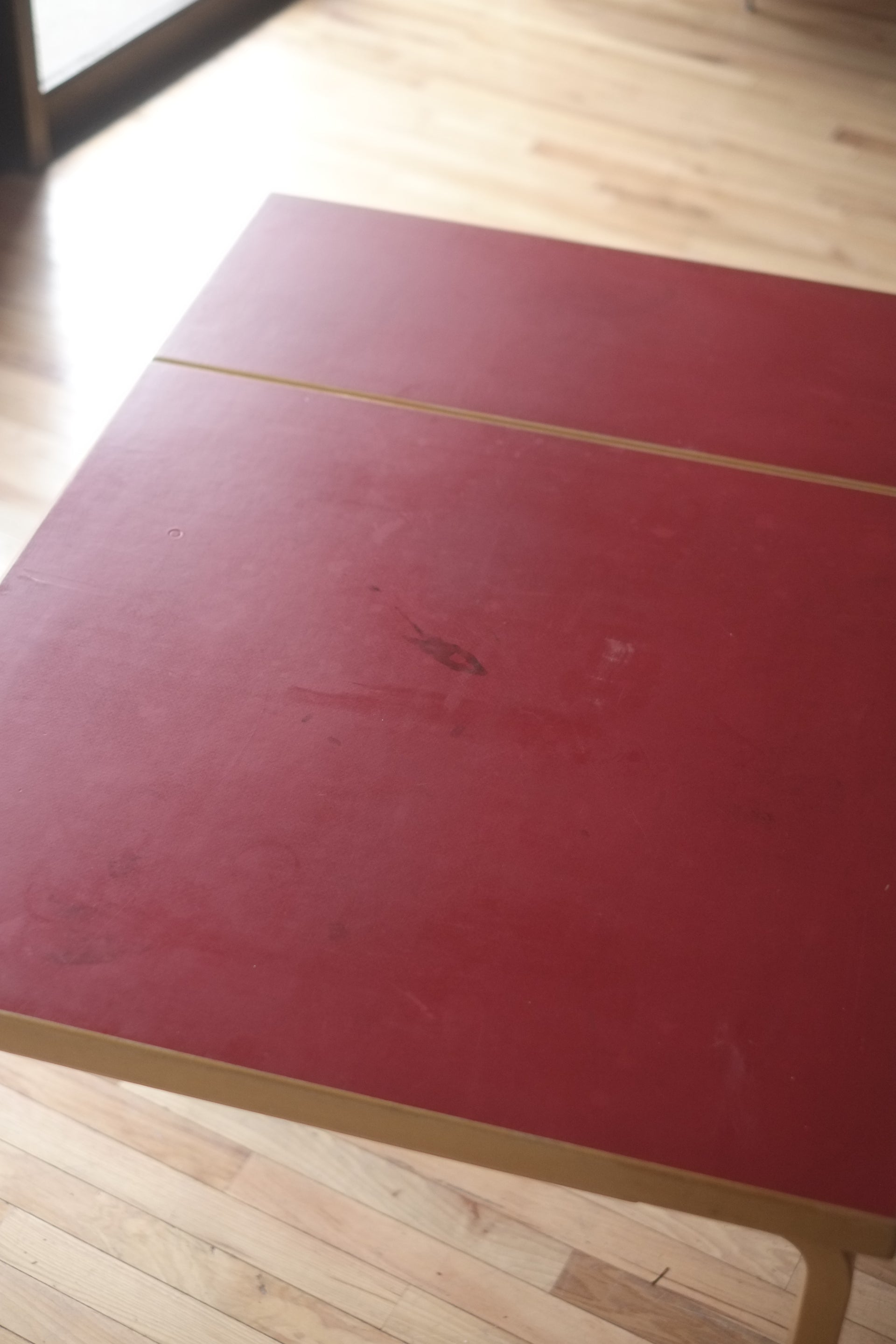 Alvar Aalto Foldable Table in Red Linoleum for Artek c.1950s