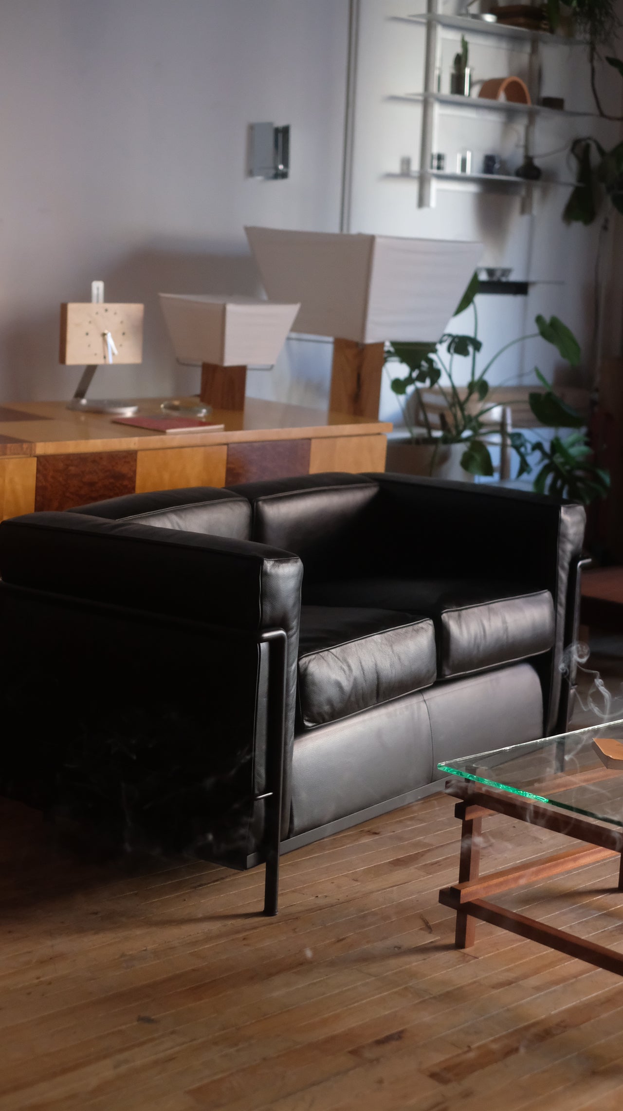 LC2 Cassina 2 Seater (Black Leather)