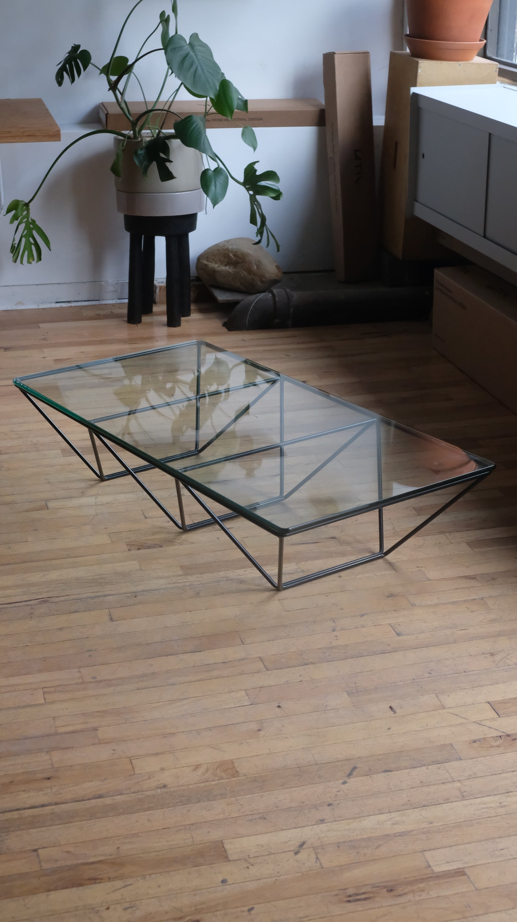 Alanda Rectangular Glass Coffee Table by Paolo Piva for B&B Italia