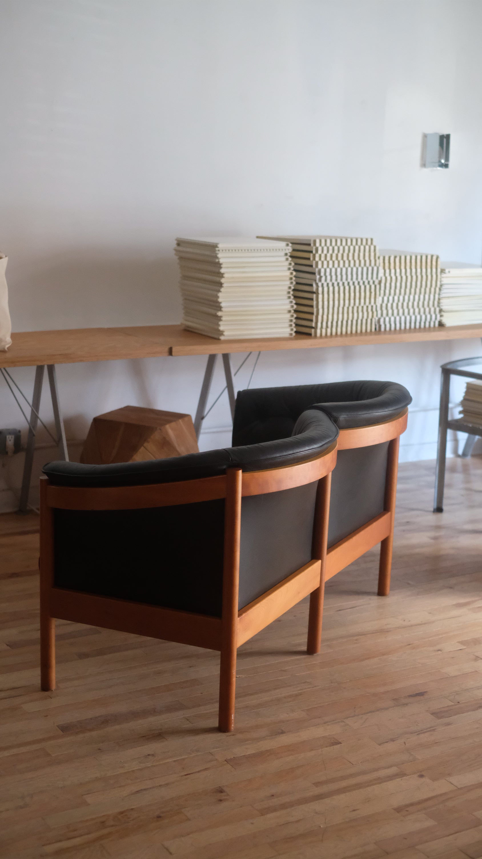 Nielaus Mobler Leather Two-Seater, 1970s