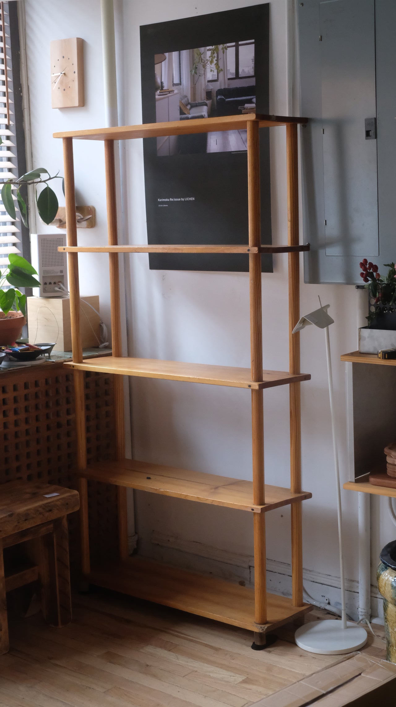 Tall dowel bookshelf