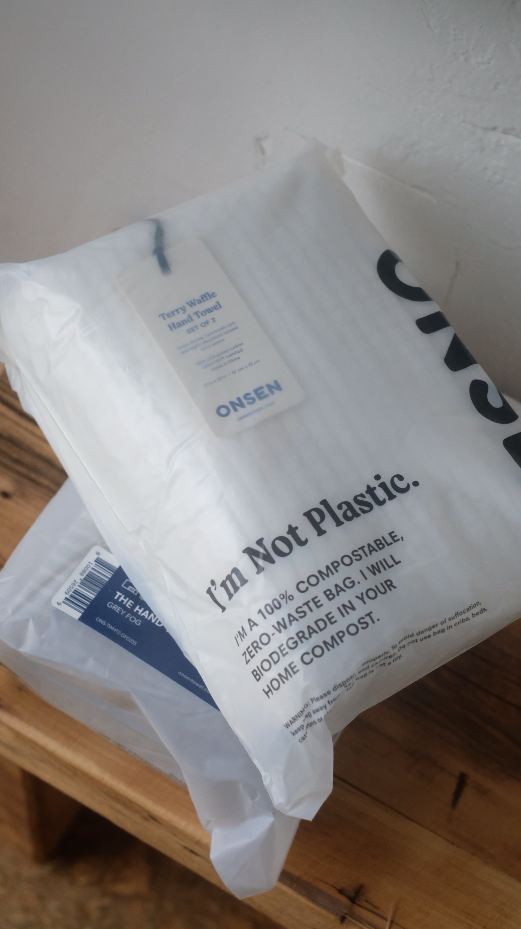 ONSEN Terry Waffle Hand Towel Set