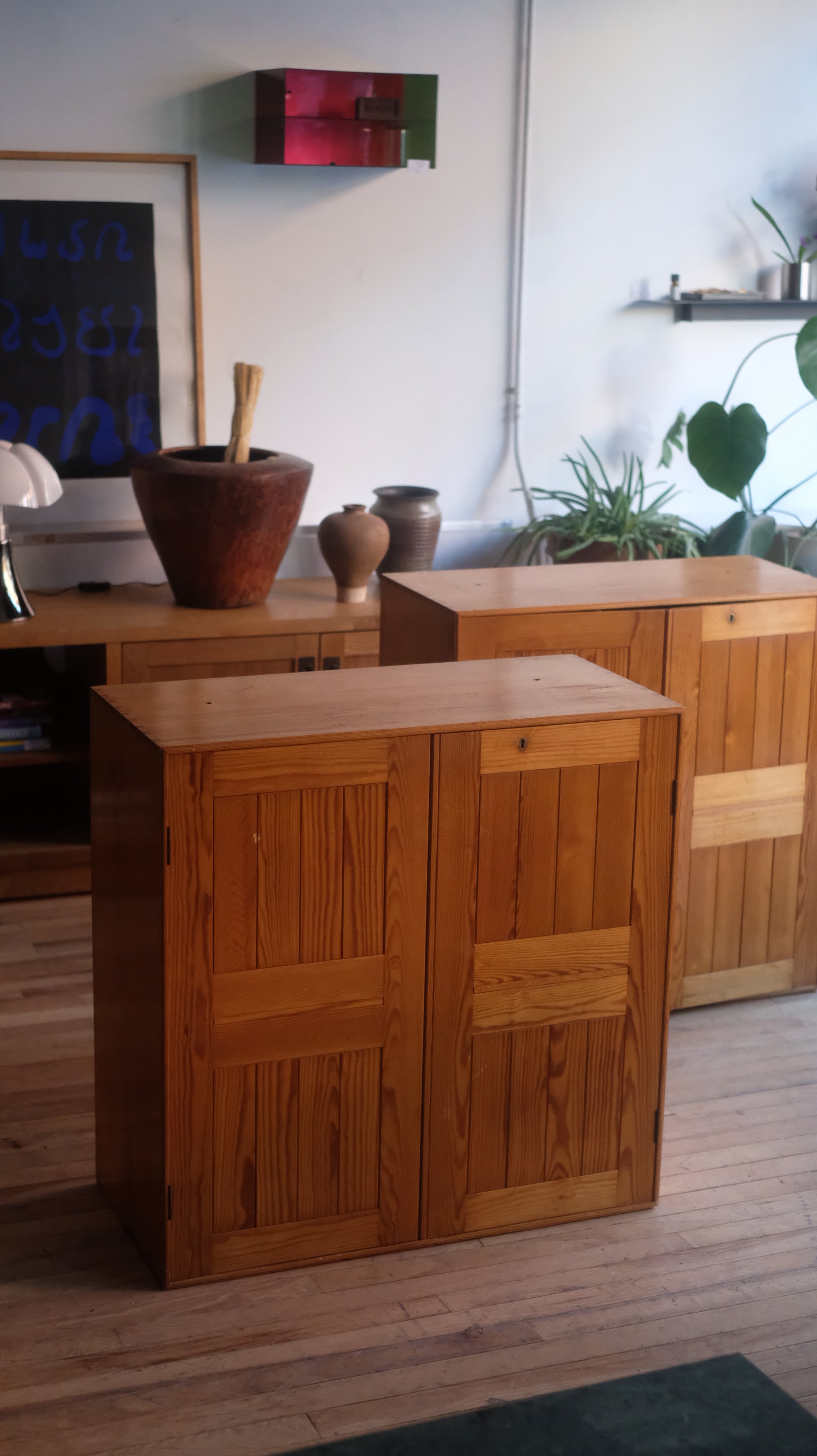Mogens Koch Pine Cabinets by Rud Rasmussen (Pair Only)