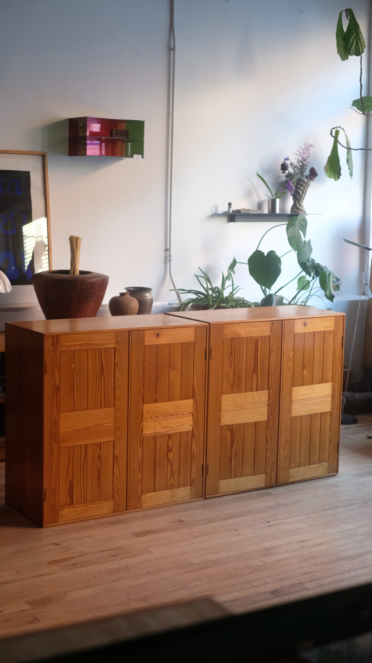 Mogens Koch Pine Cabinets by Rud Rasmussen (Pair Only)