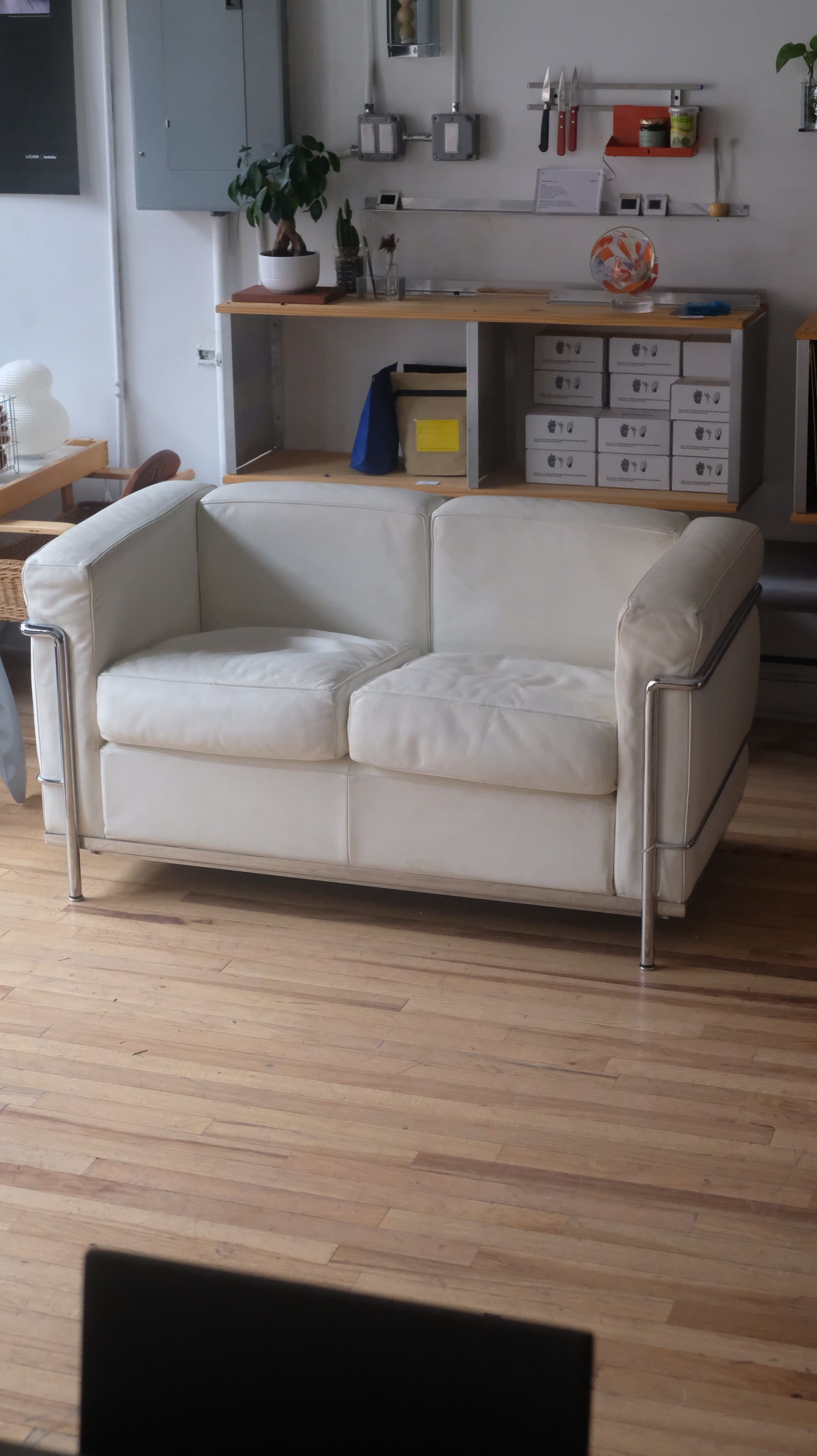 LC2 Cassina 2 Seater (White Leather) - lichennyc