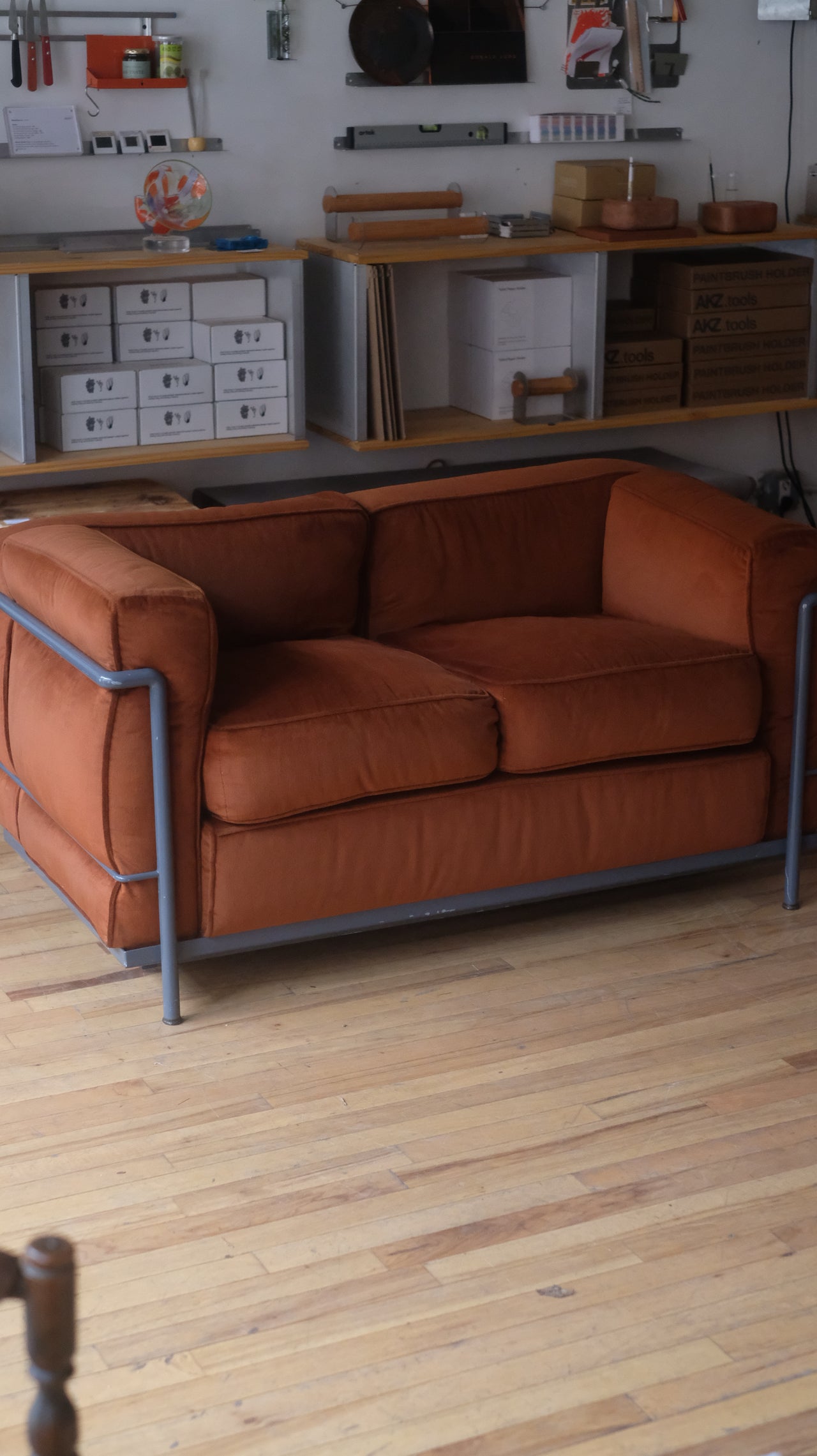 LC2 Cassina 2 Seater (Terracotta Upholstery)