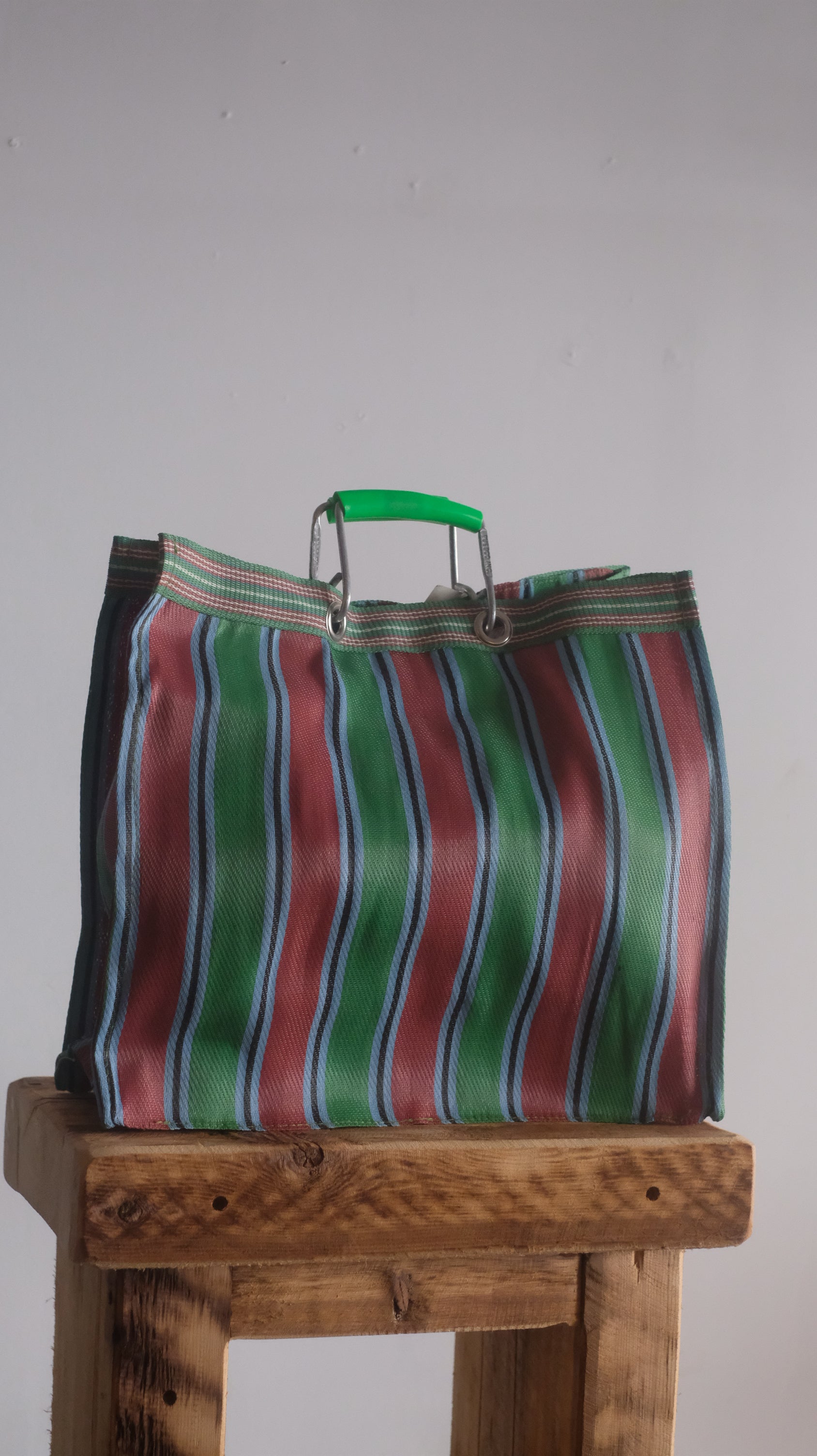 RECYCLED PLASTIC STRIPE BAG