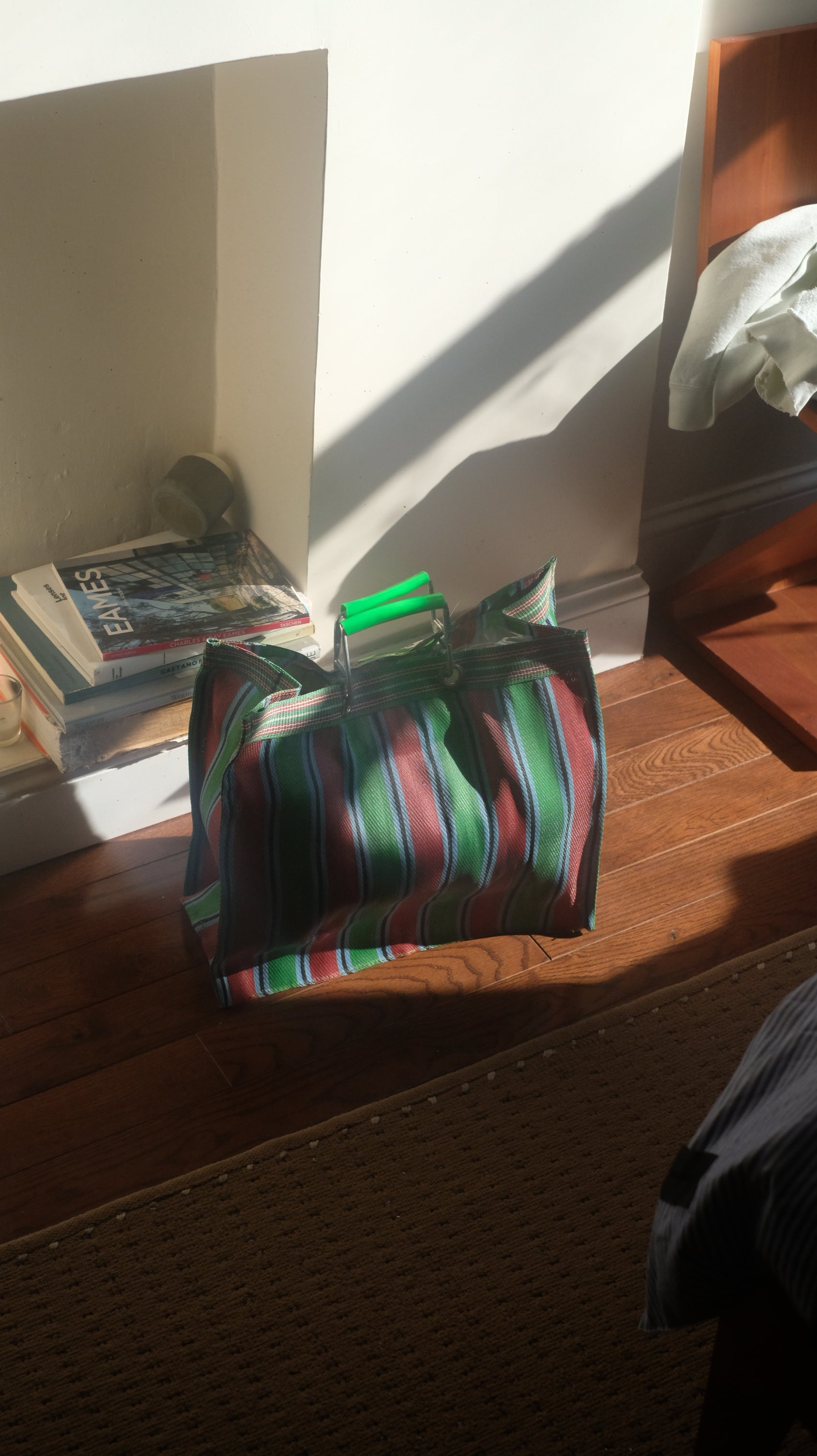 RECYCLED PLASTIC STRIPE BAG