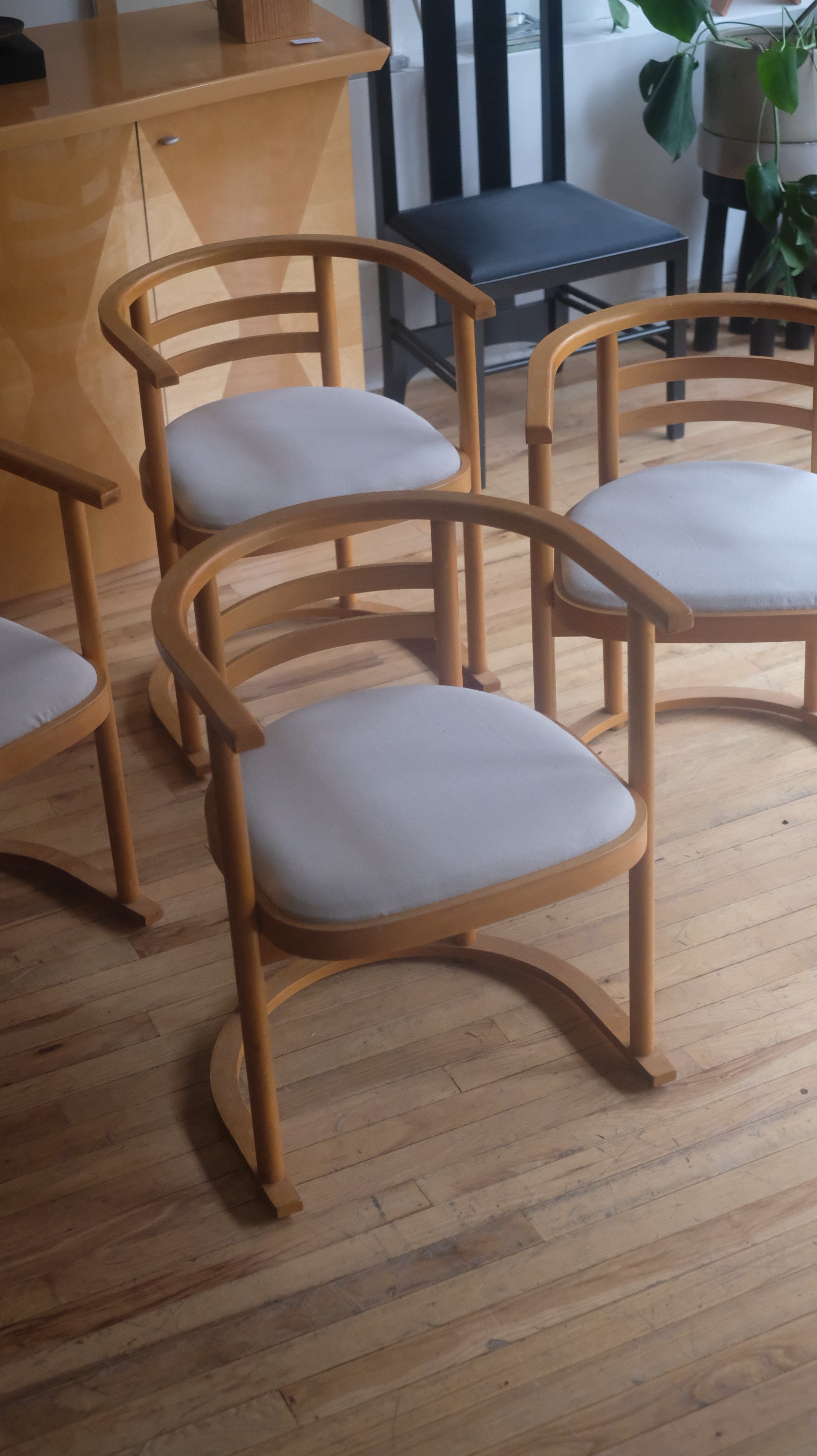 Josef Hoffmann style bentwood armchairs (Set of 4)