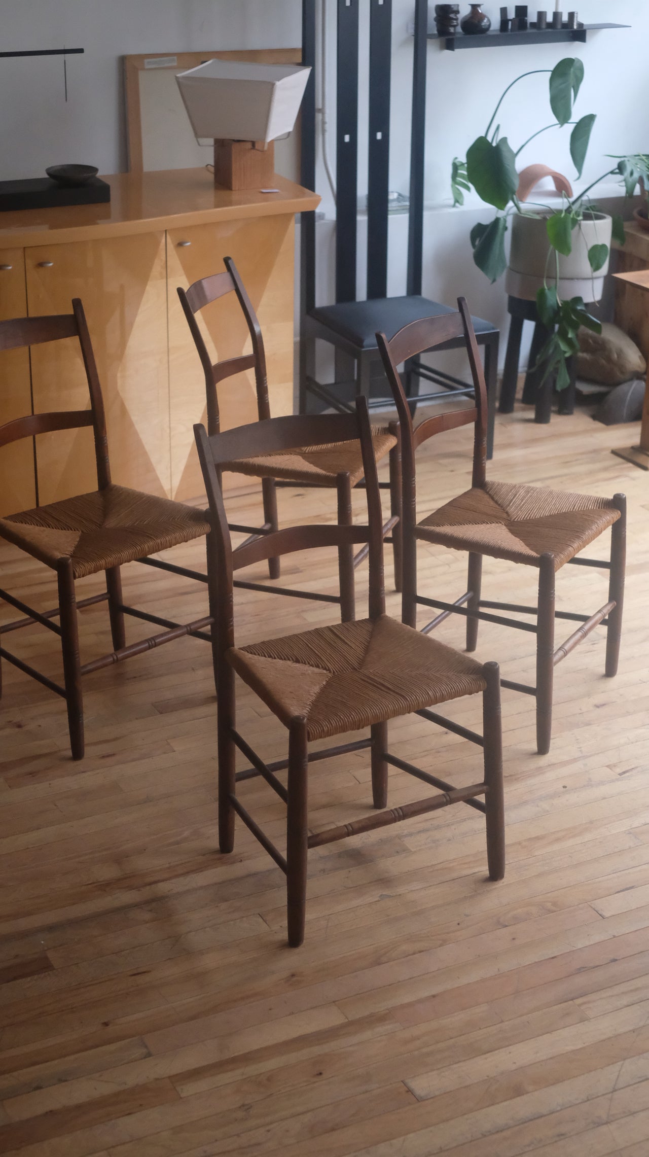 Italian Rush Chairs (Set of 4)
