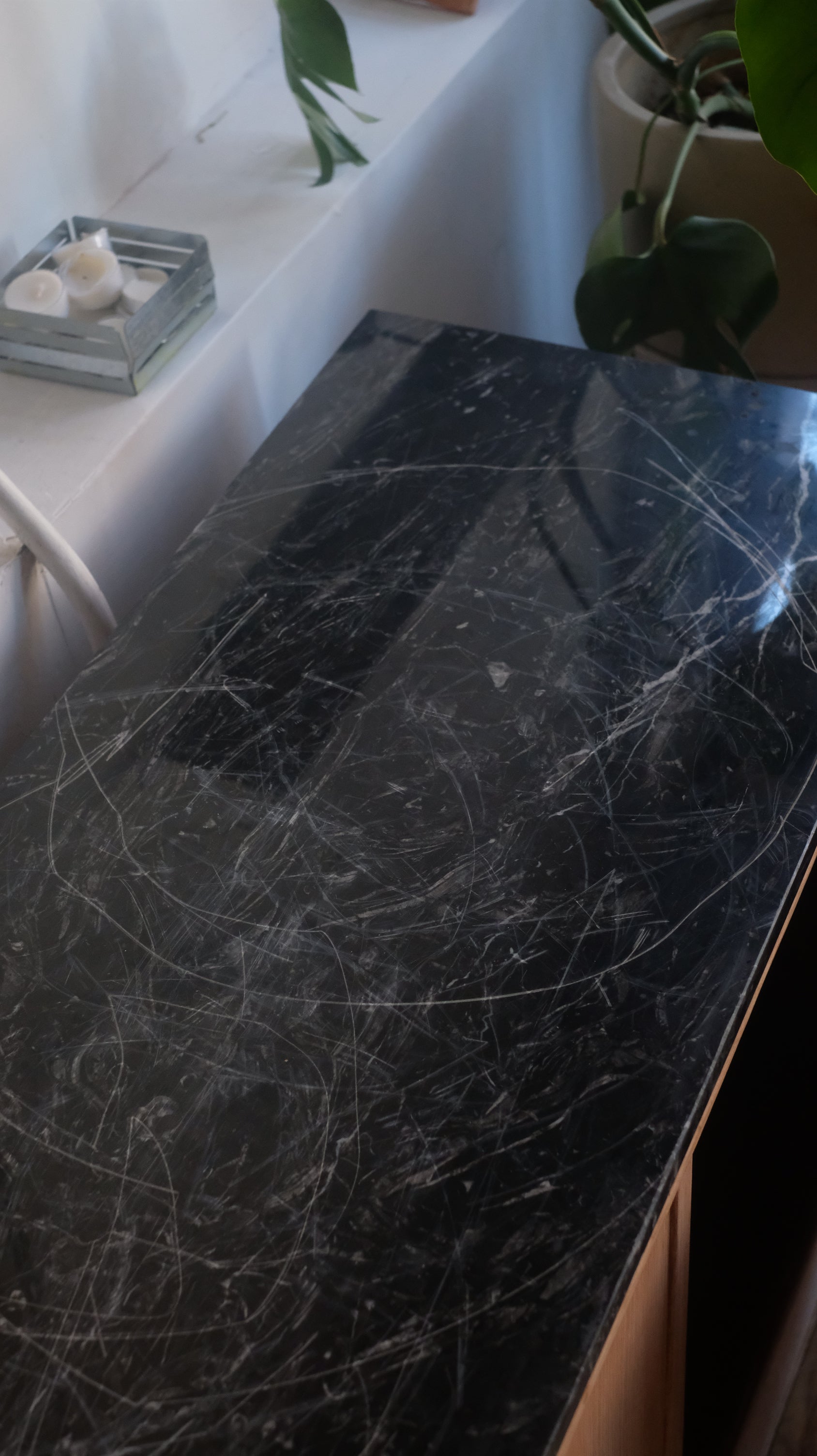 Marble top wood credenzas (Price Per)