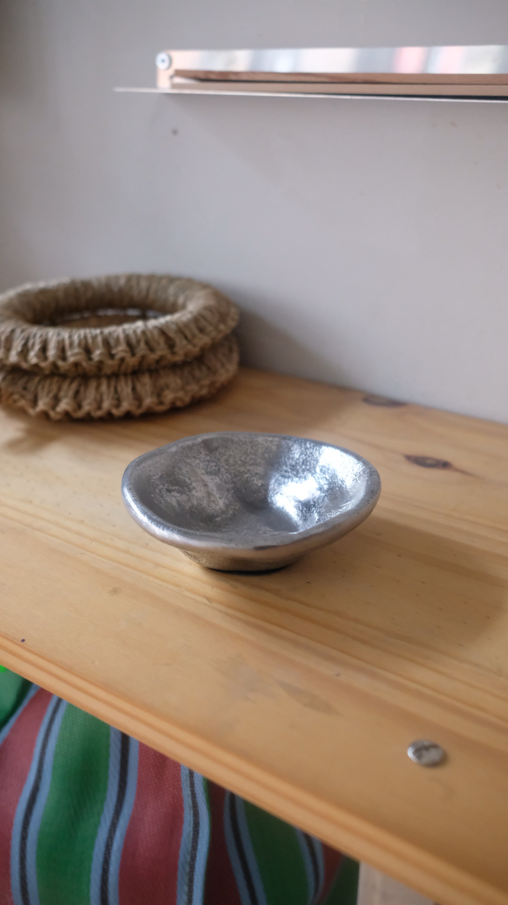 Silver Textured Serving Dish